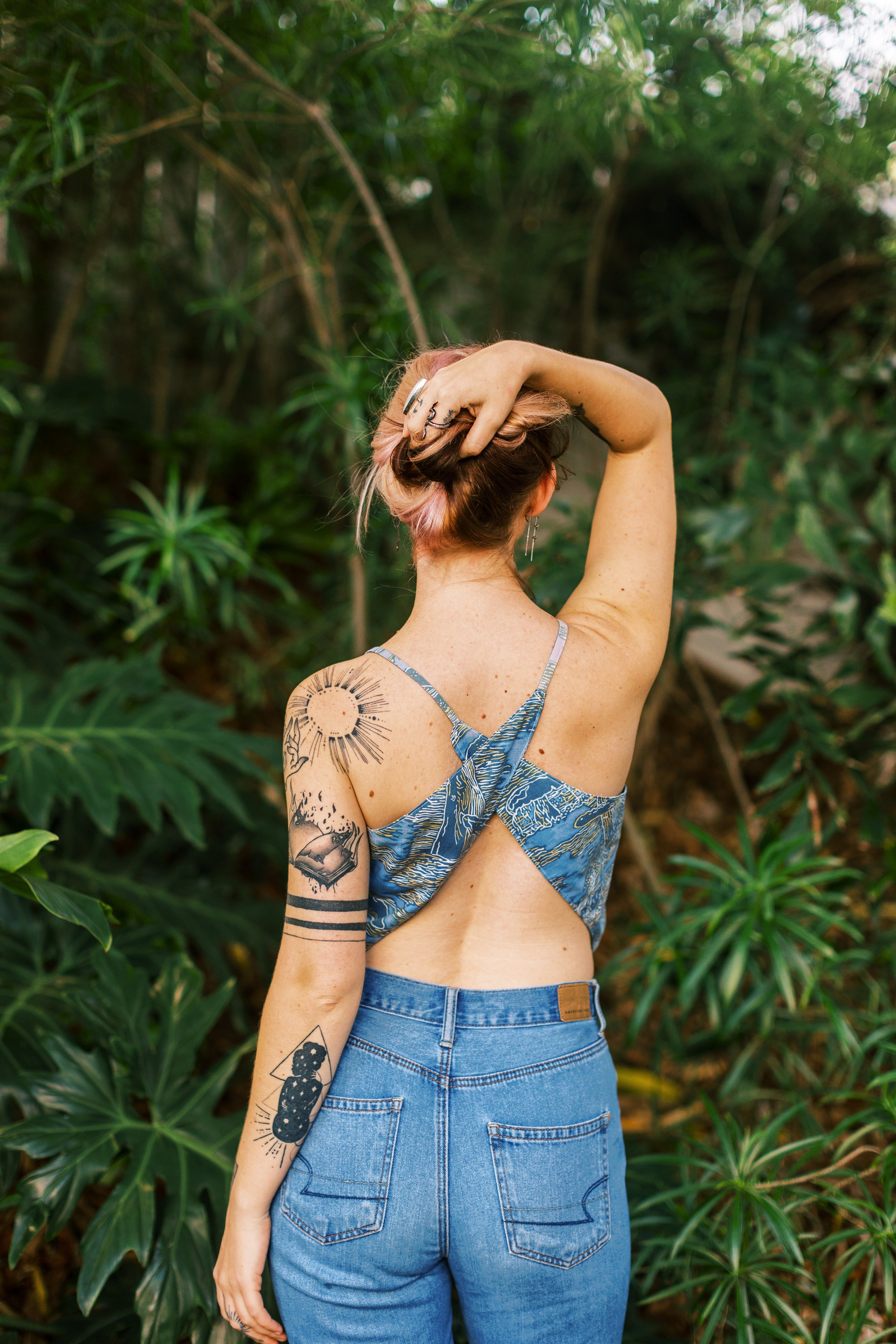 Reversible Cross Back Crop Top