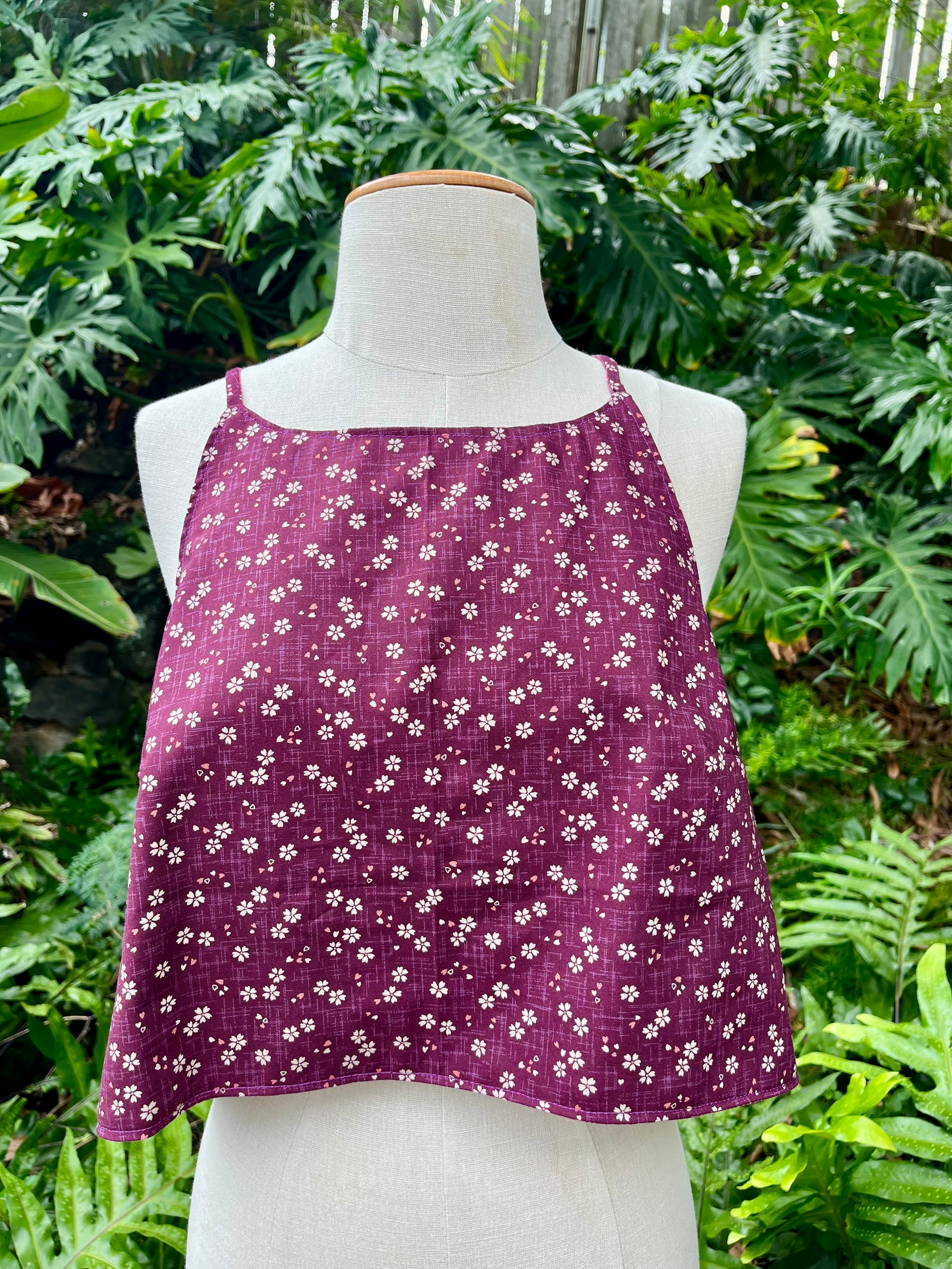 Reversible X Back Top - Size 12 - Blossoms and Batiks