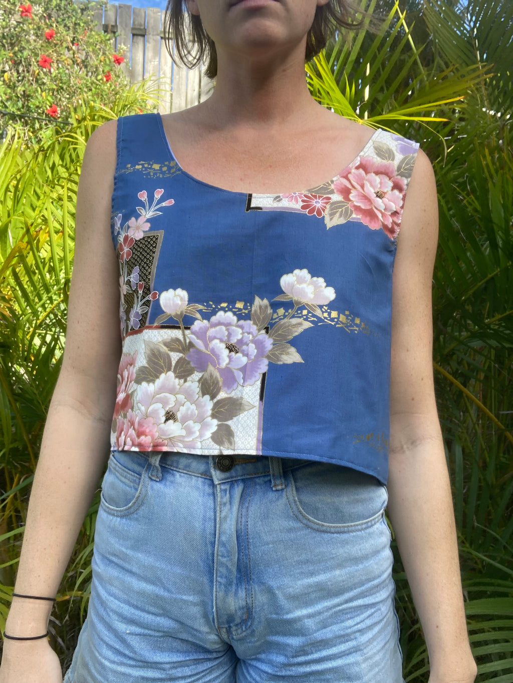 Reversible Scrapwork Tank Top - 48" Bust - Blue