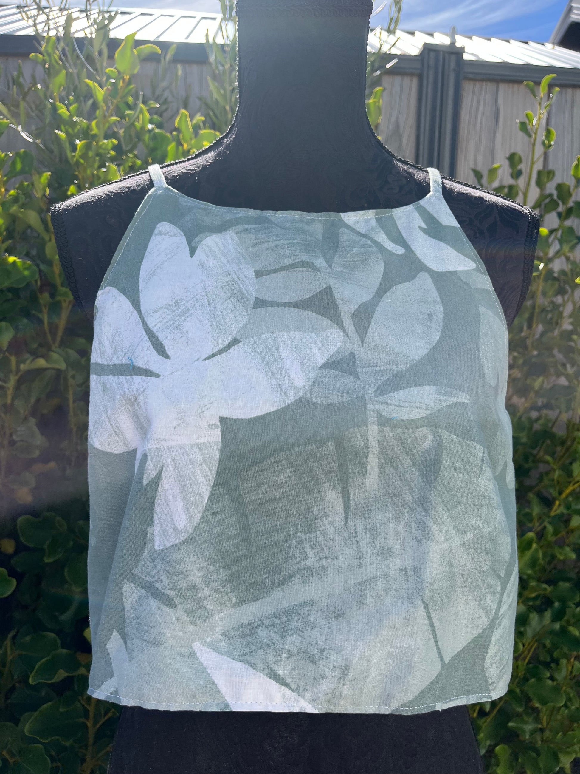 Reversible X Back Top - Size 8 - Sea Greens
