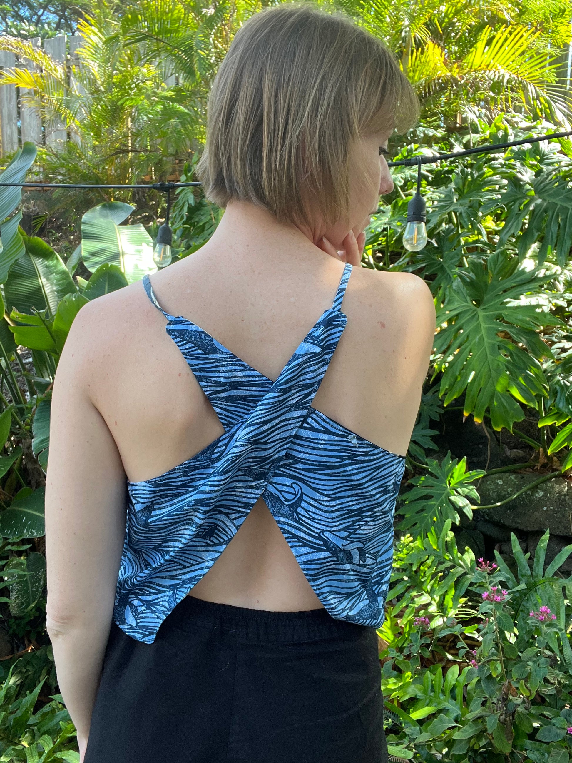 Reversible X Back Top - Size 10 - Seas and Shapes