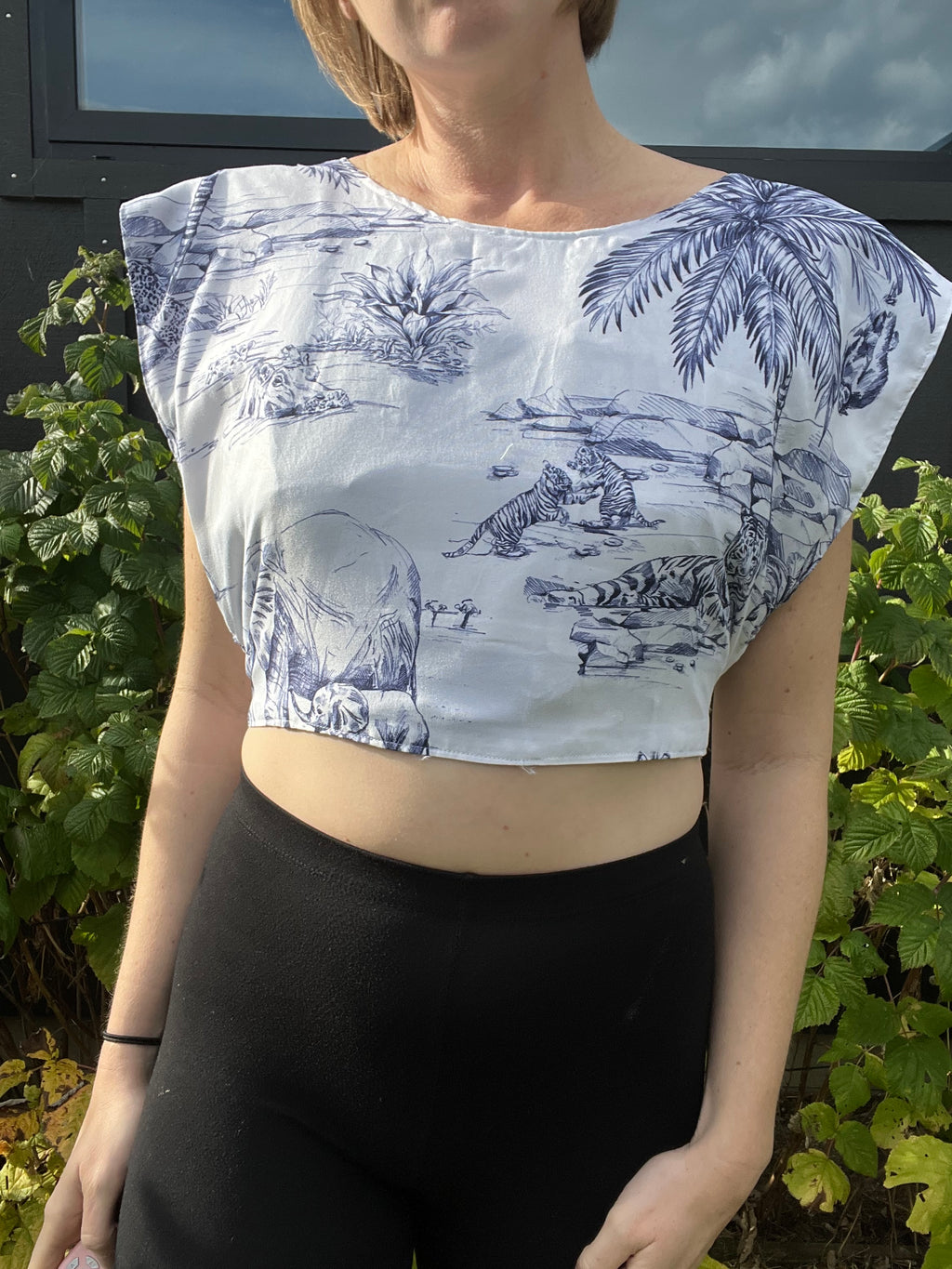 Reversible Quilted Jiffy Top - S/M - Blue Revery