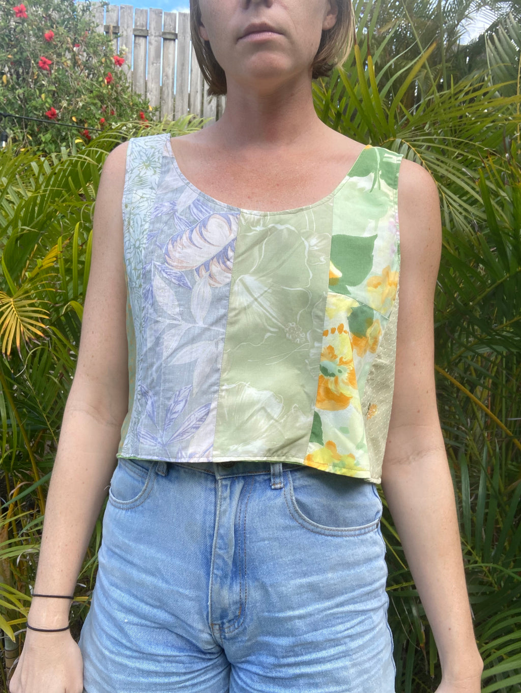 Reversible Scrapwork Tank Top - 42" Bust - Green