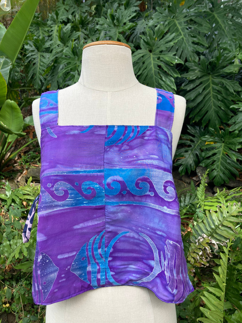 Reversible Side Tie Tank Top - Size 10 - Fish and Flora