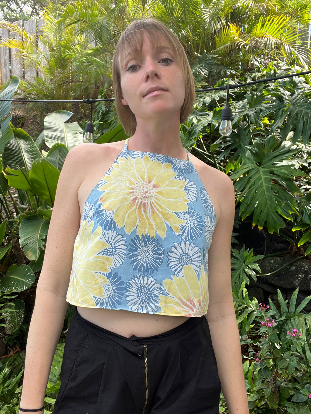 Reversible X Back Top - Size 4 - Sunshine Daisies