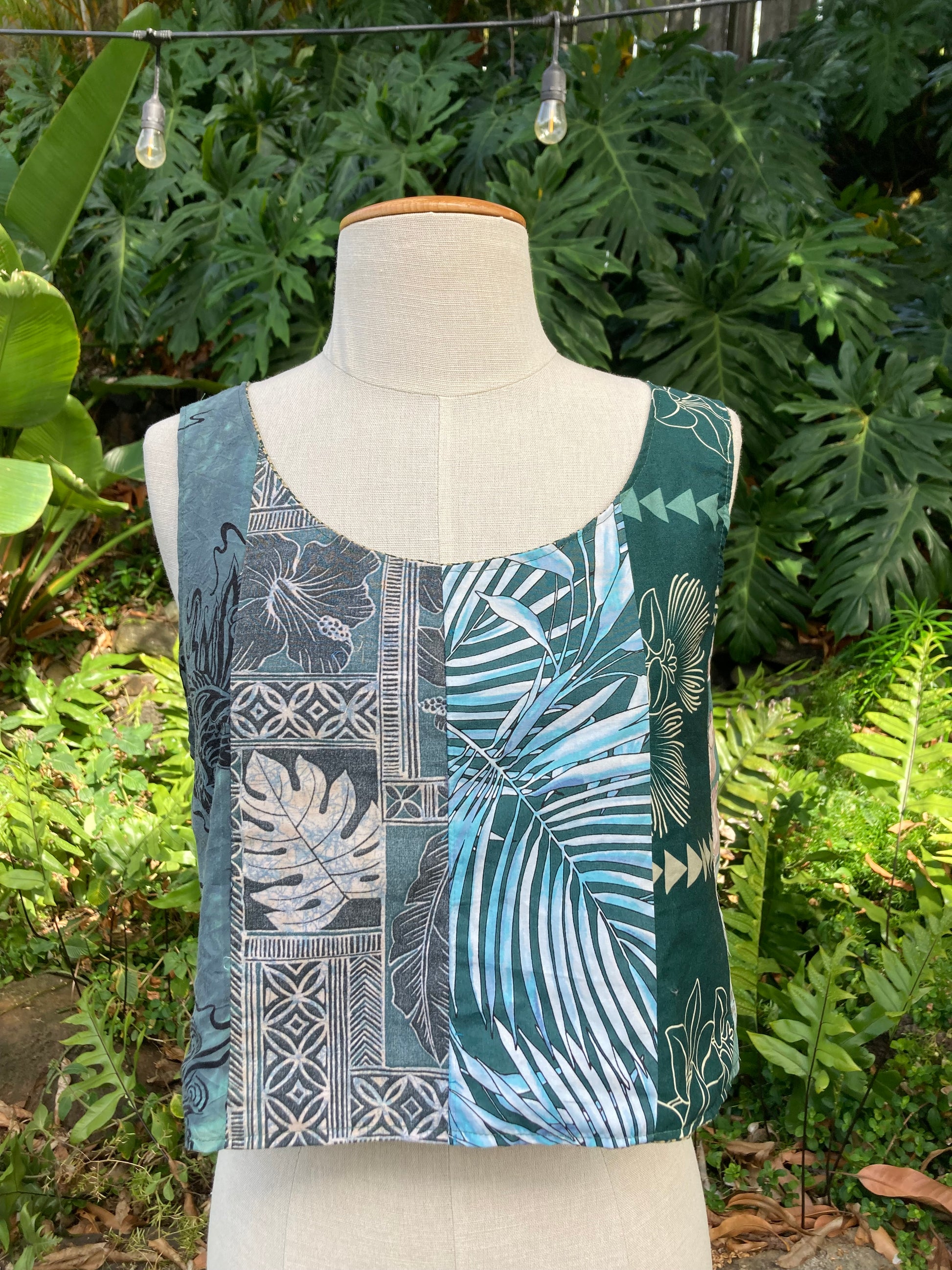 Reversible Scrapwork Tank Top - 36" Bust - Green