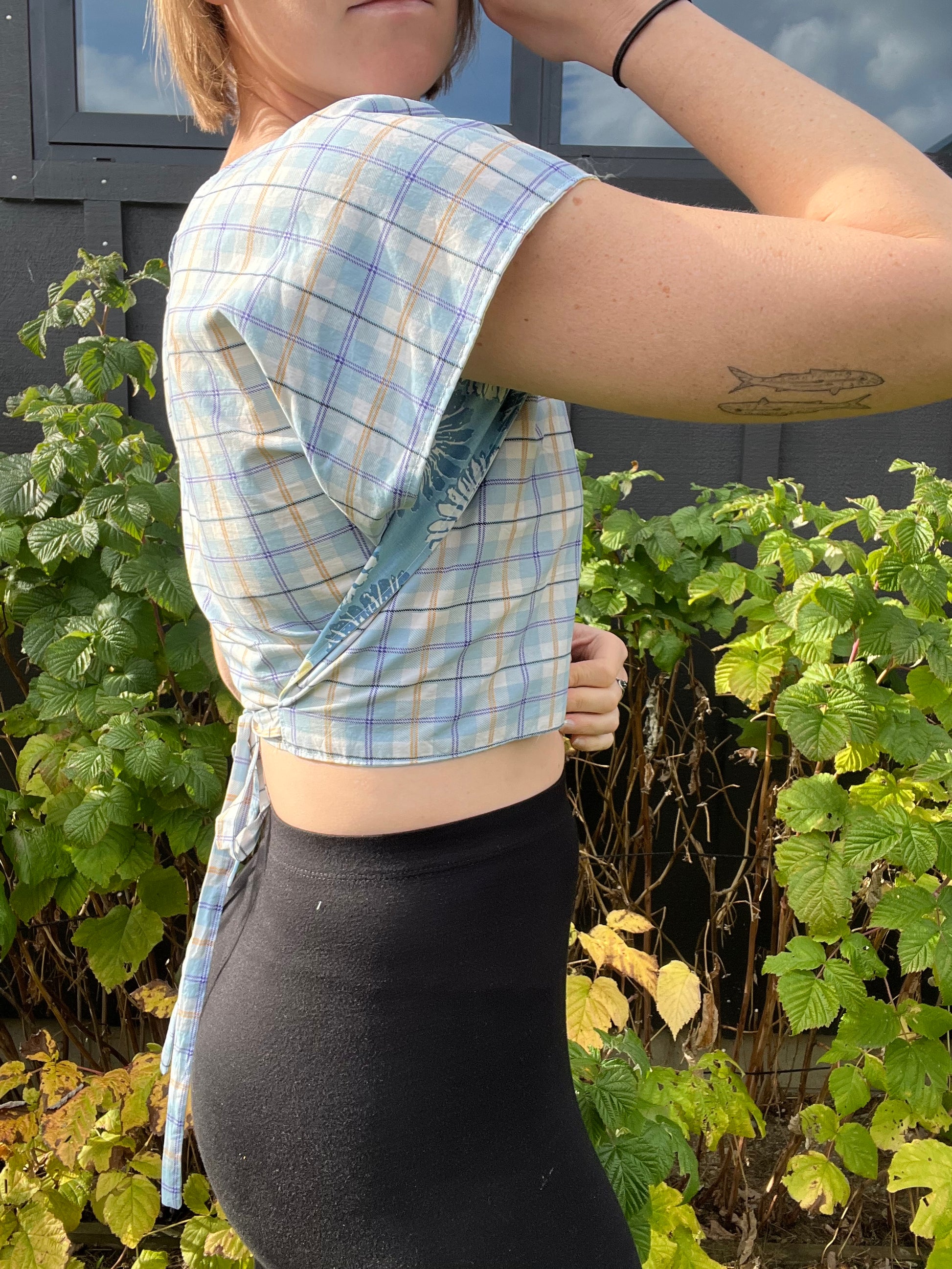 Reversible Jiffy Top - S/M - Sunflower Rows