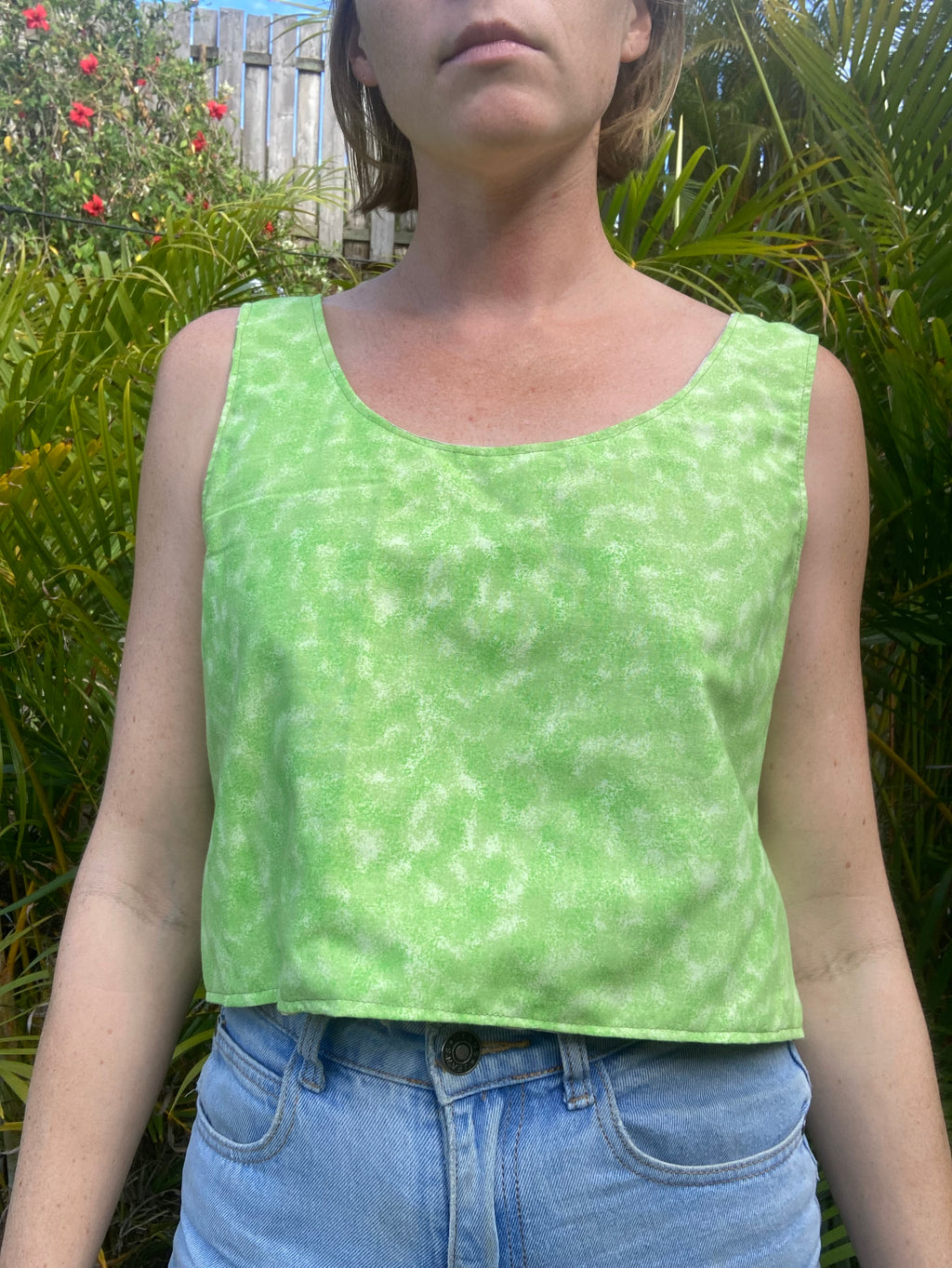 Reversible Scrapwork Tank Top - 42" Bust - Green