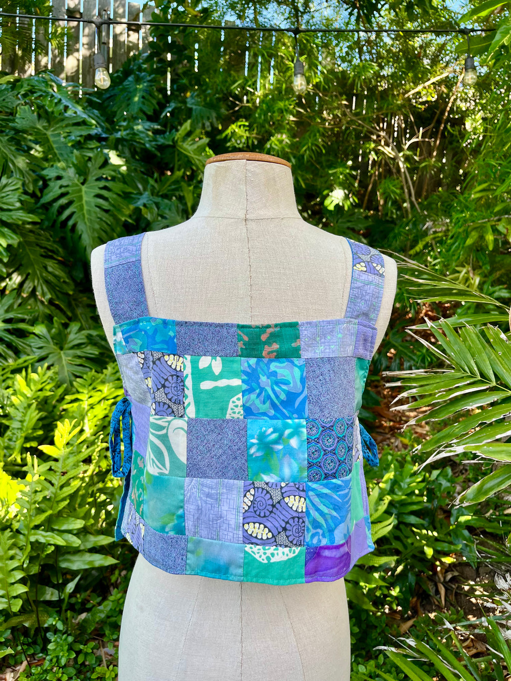 Reversible Quilted Side Tie Tank Top - Size 4 - Purple and Plumage