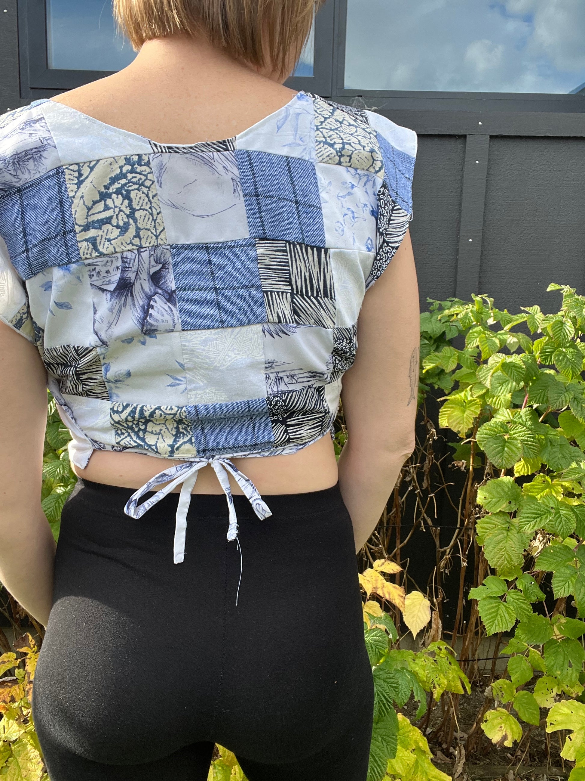 Reversible Quilted Jiffy Top - S/M - Blue Revery