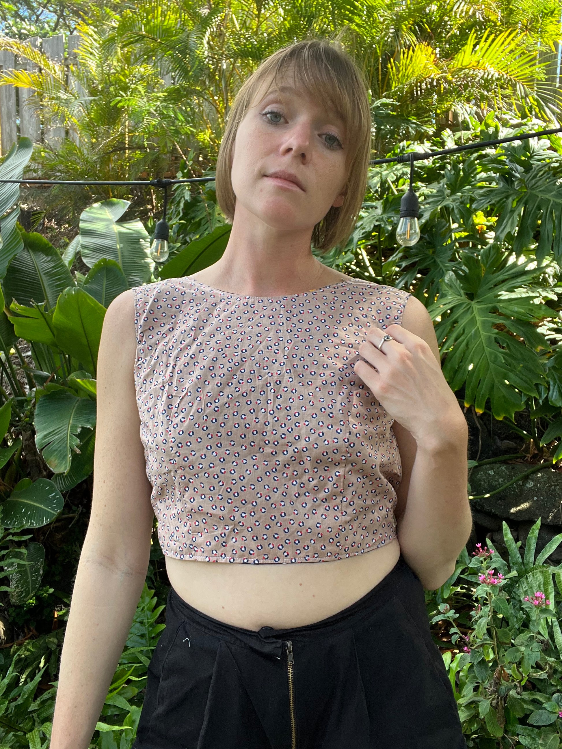 Reversible V Back Top - Large - Seeing Spots