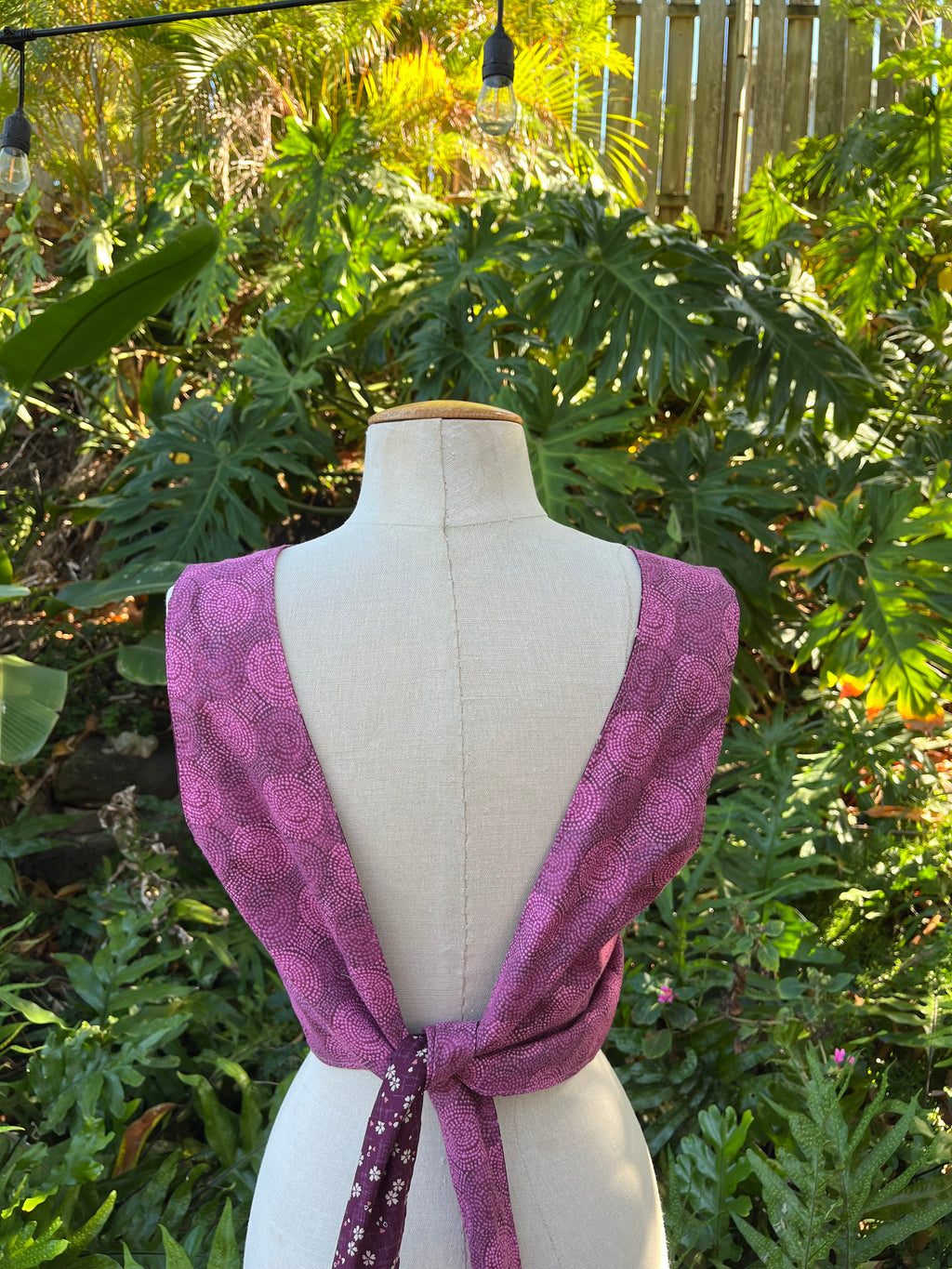 Reversible V Back Top - Medium - Batik and Blossom