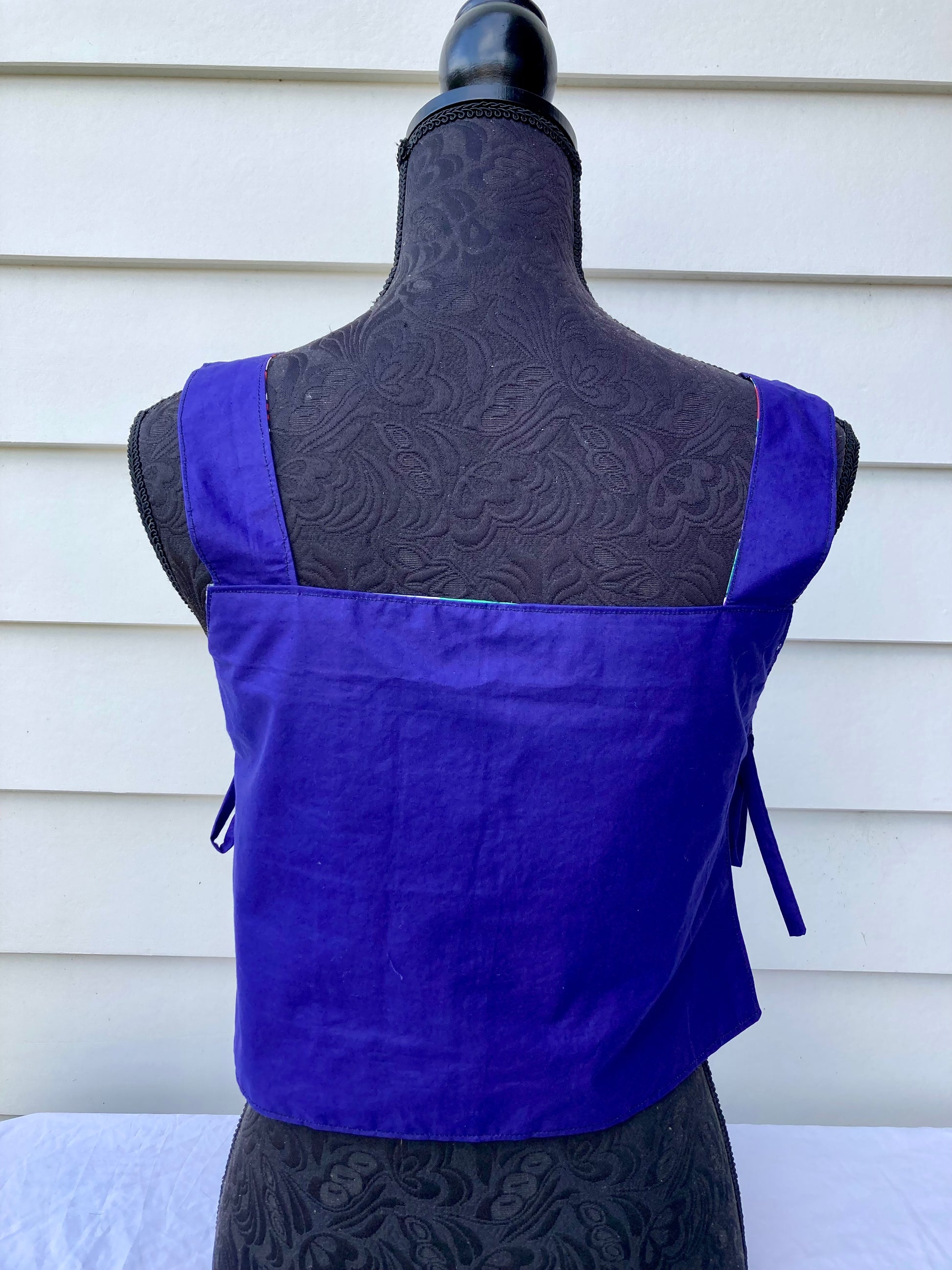 Reversible Quilted Side Tie Tank Top - Size 4 - Violet and Vermilion