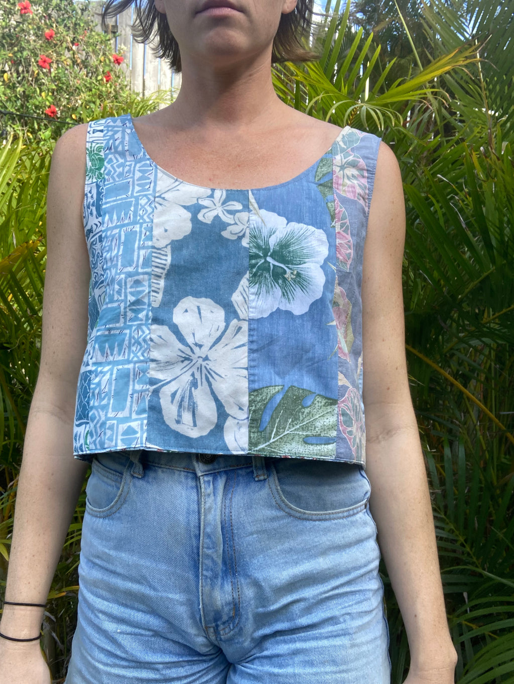 Reversible Scrapwork Tank Top - 44” - Blue