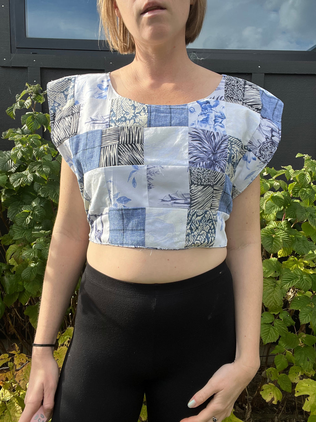 Reversible Quilted Jiffy Top - S/M - Blue Revery