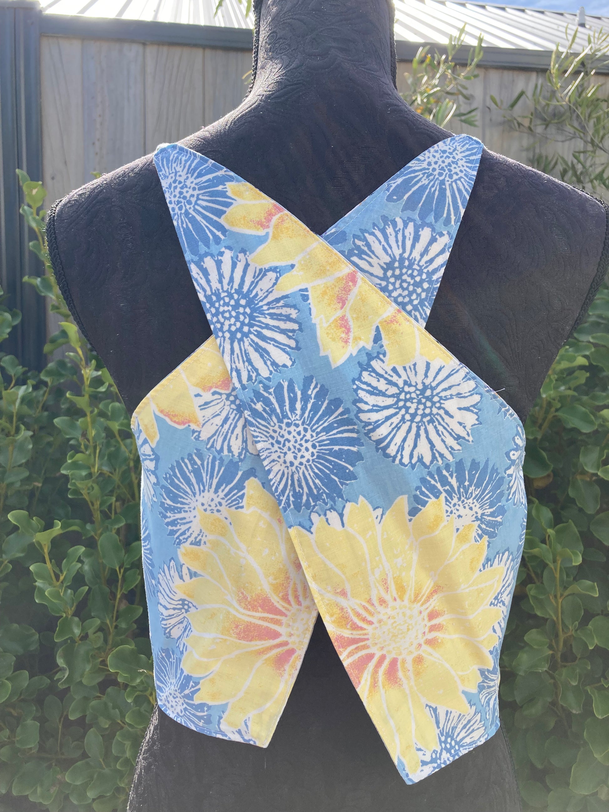 Reversible X Back Top - Size 12 - Stripes and Sunnies