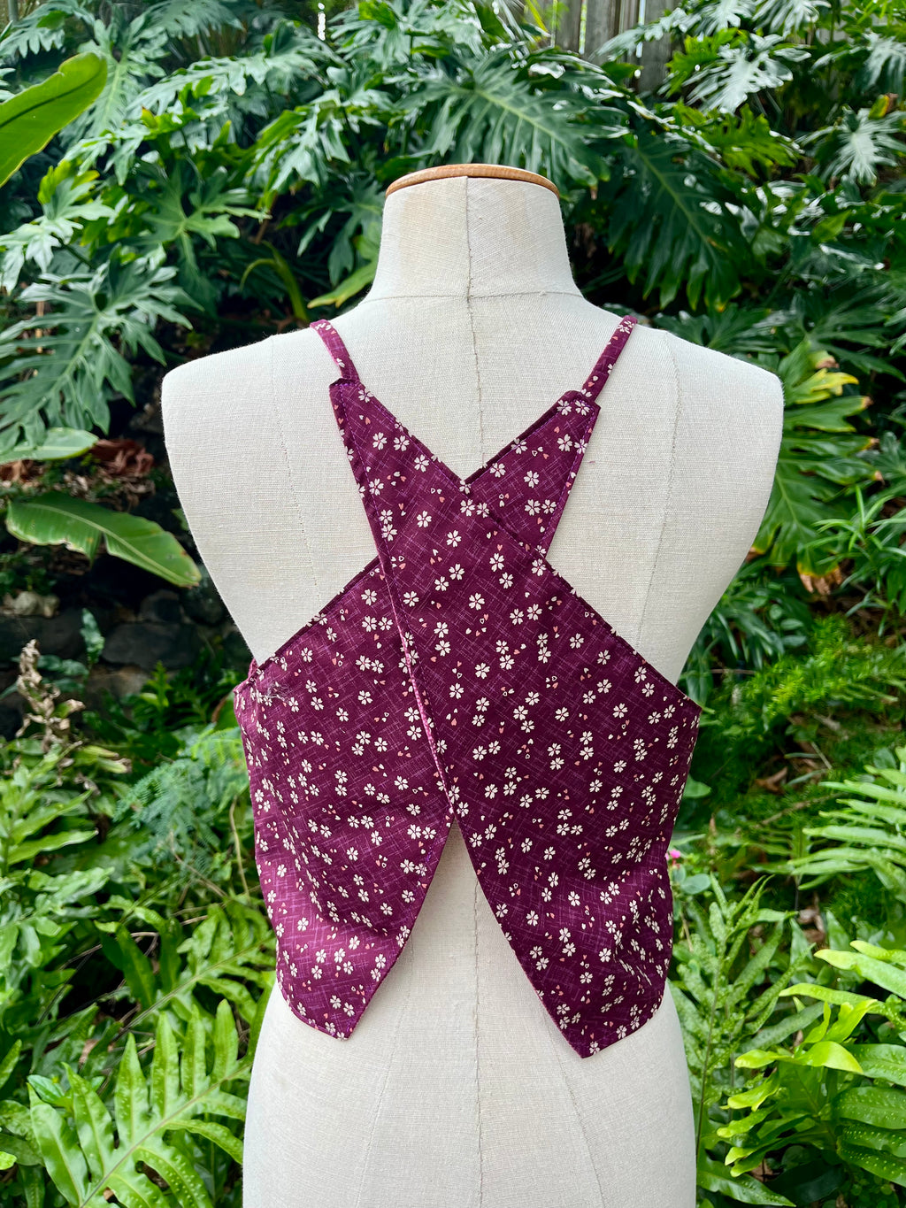 Reversible X Back Top - Size 12 - Blossoms and Batiks