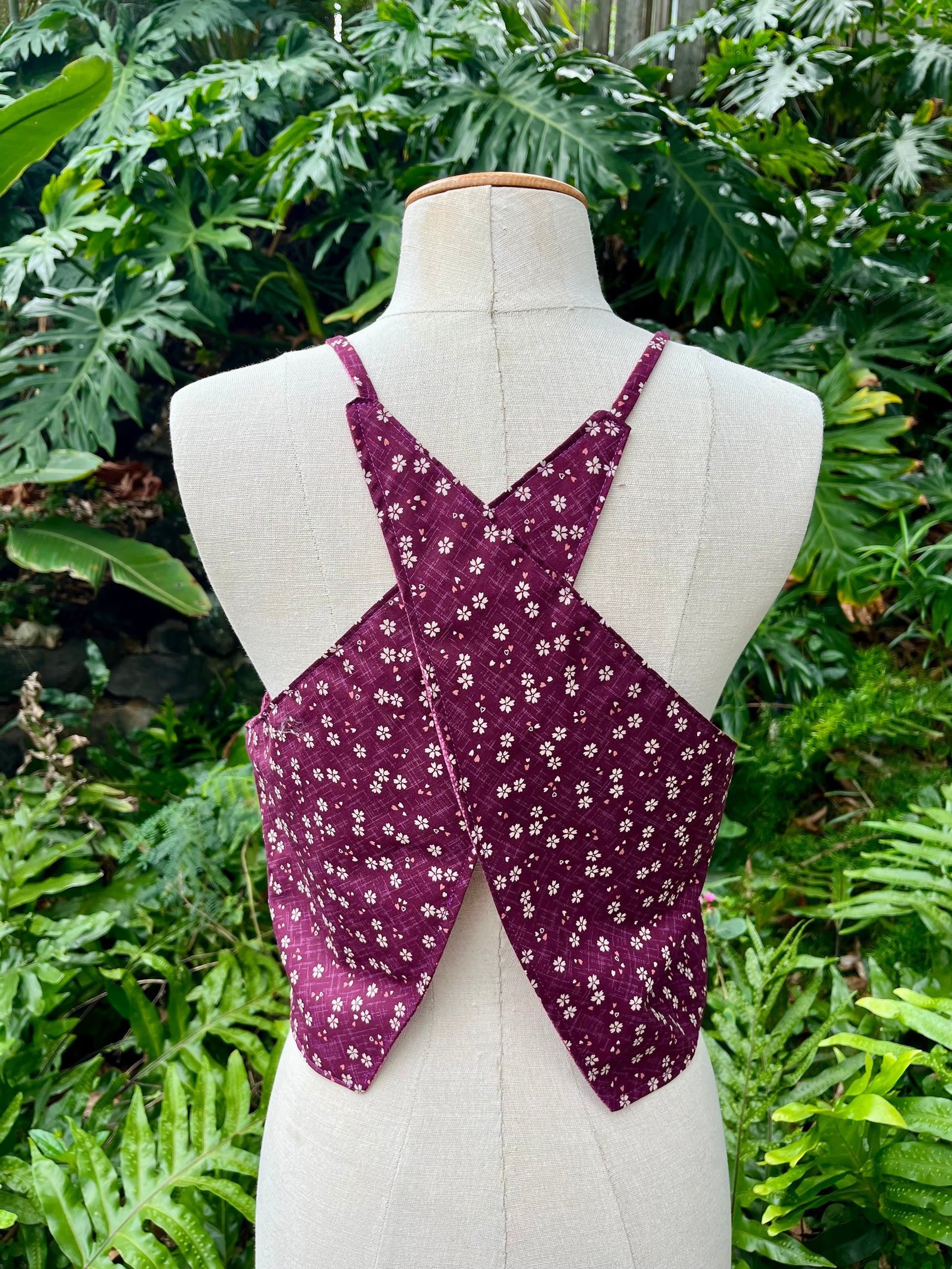 Reversible X Back Top - Size 12 - Blossoms and Batiks