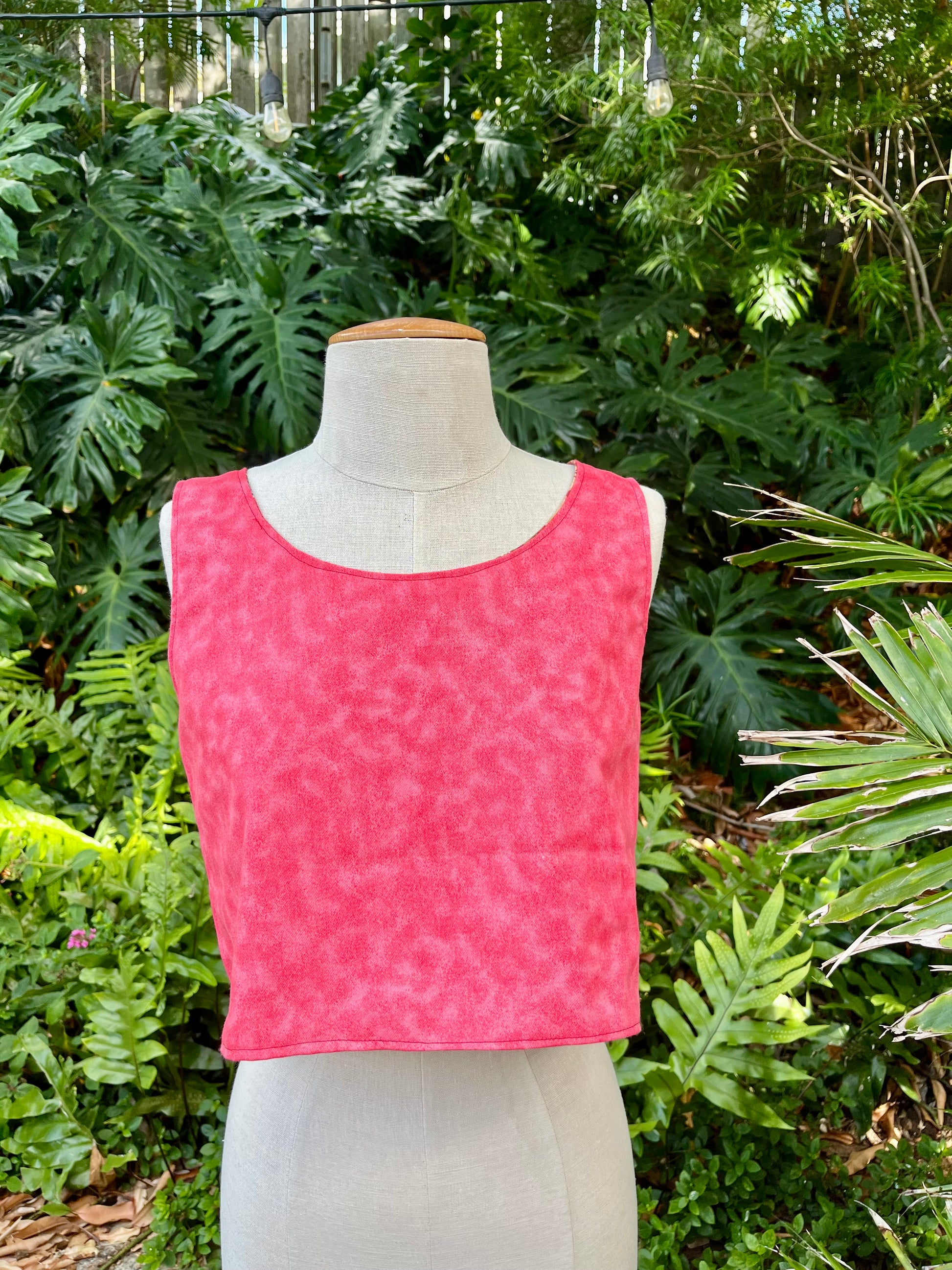 Reversible Scrapwork Tank Top - 38" Bust - Red