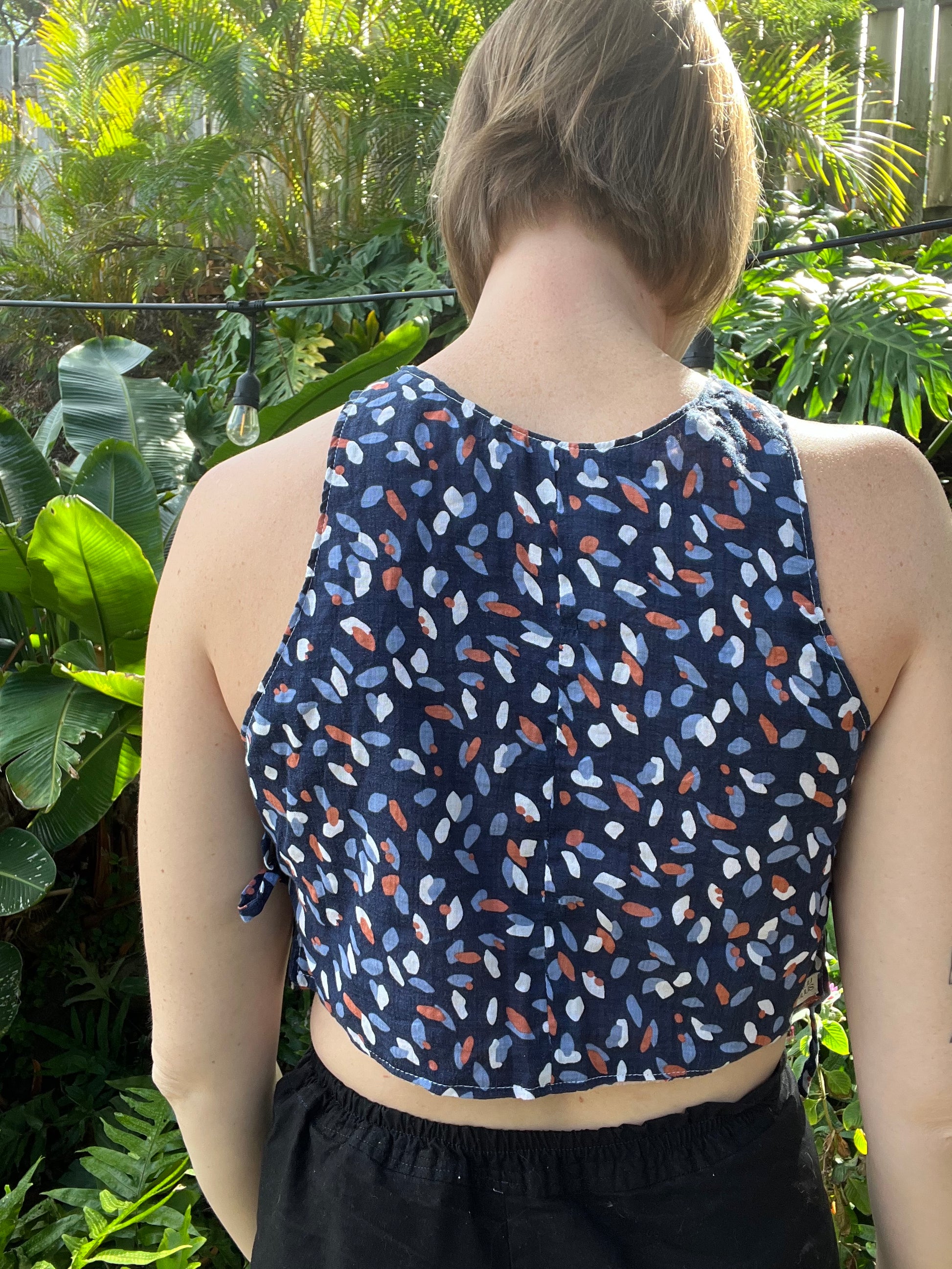 Reversible Side Tie Top - Size 4 - Seeing Spots