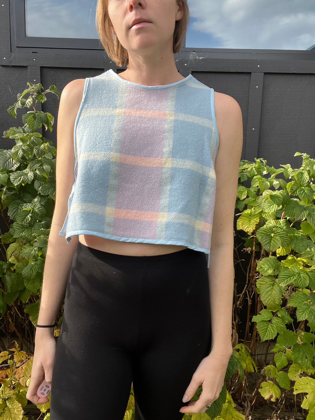 Side Tie Top - Large - Baby Blues