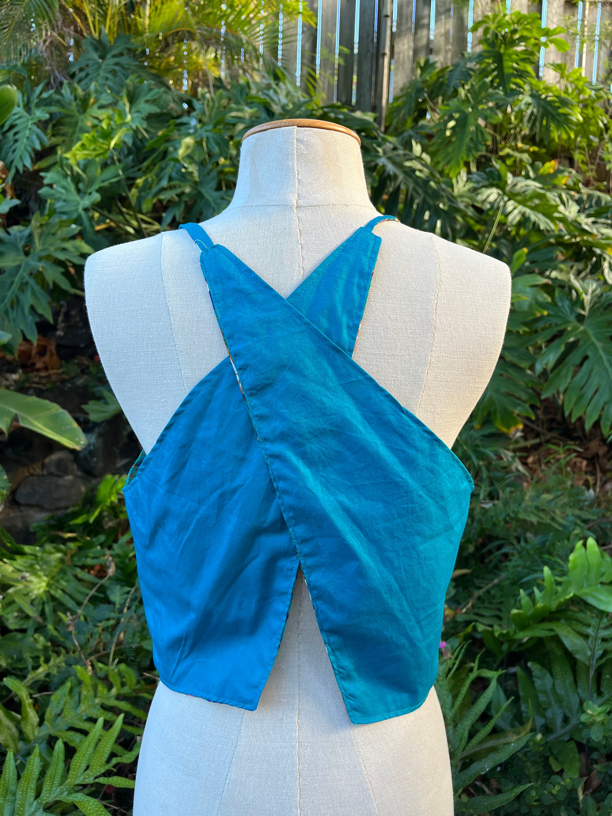 Reversible X Back Top - Size 12 - Aqua Aromatics