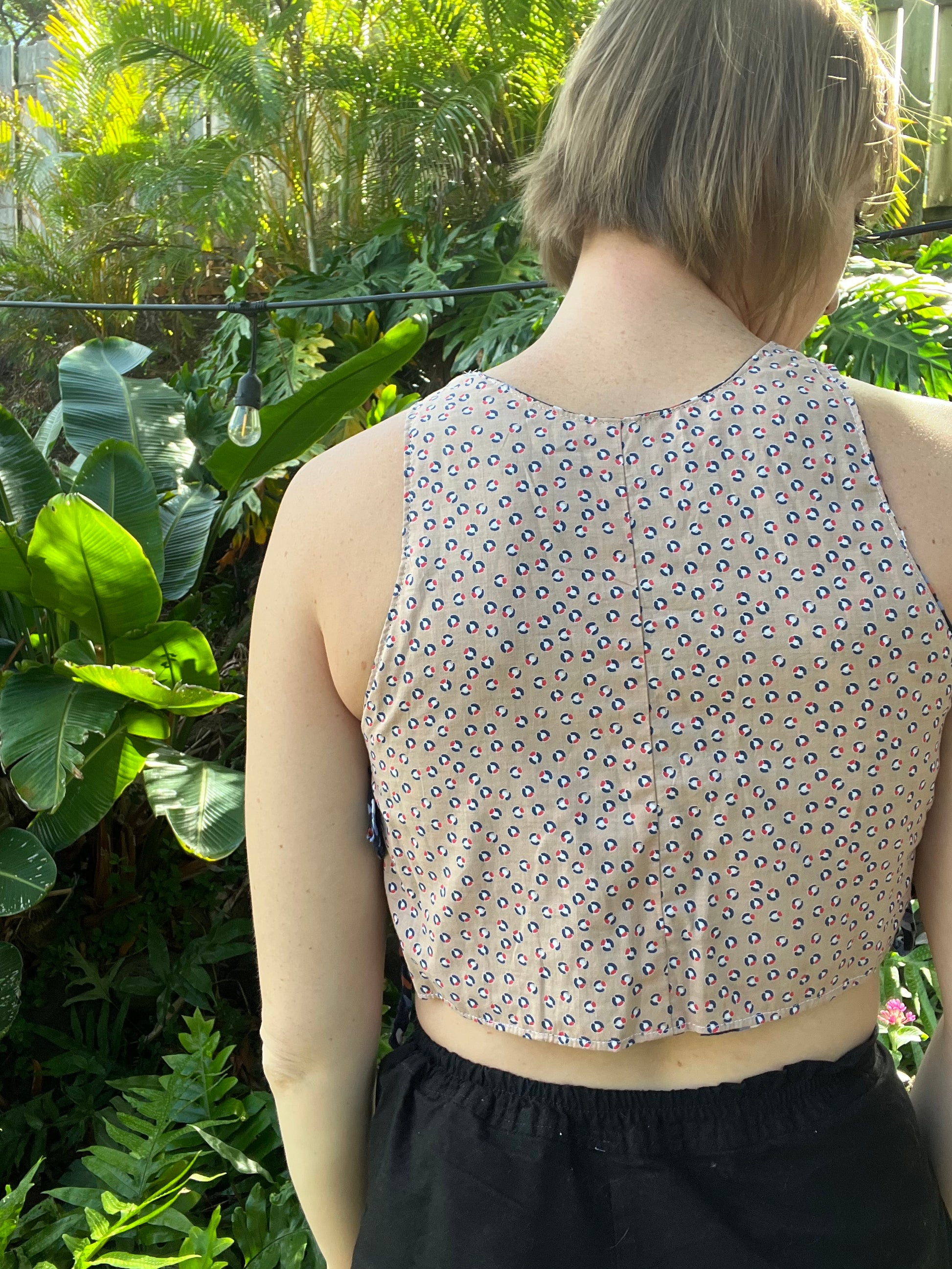 Reversible Side Tie Top - Size 4 - Seeing Spots