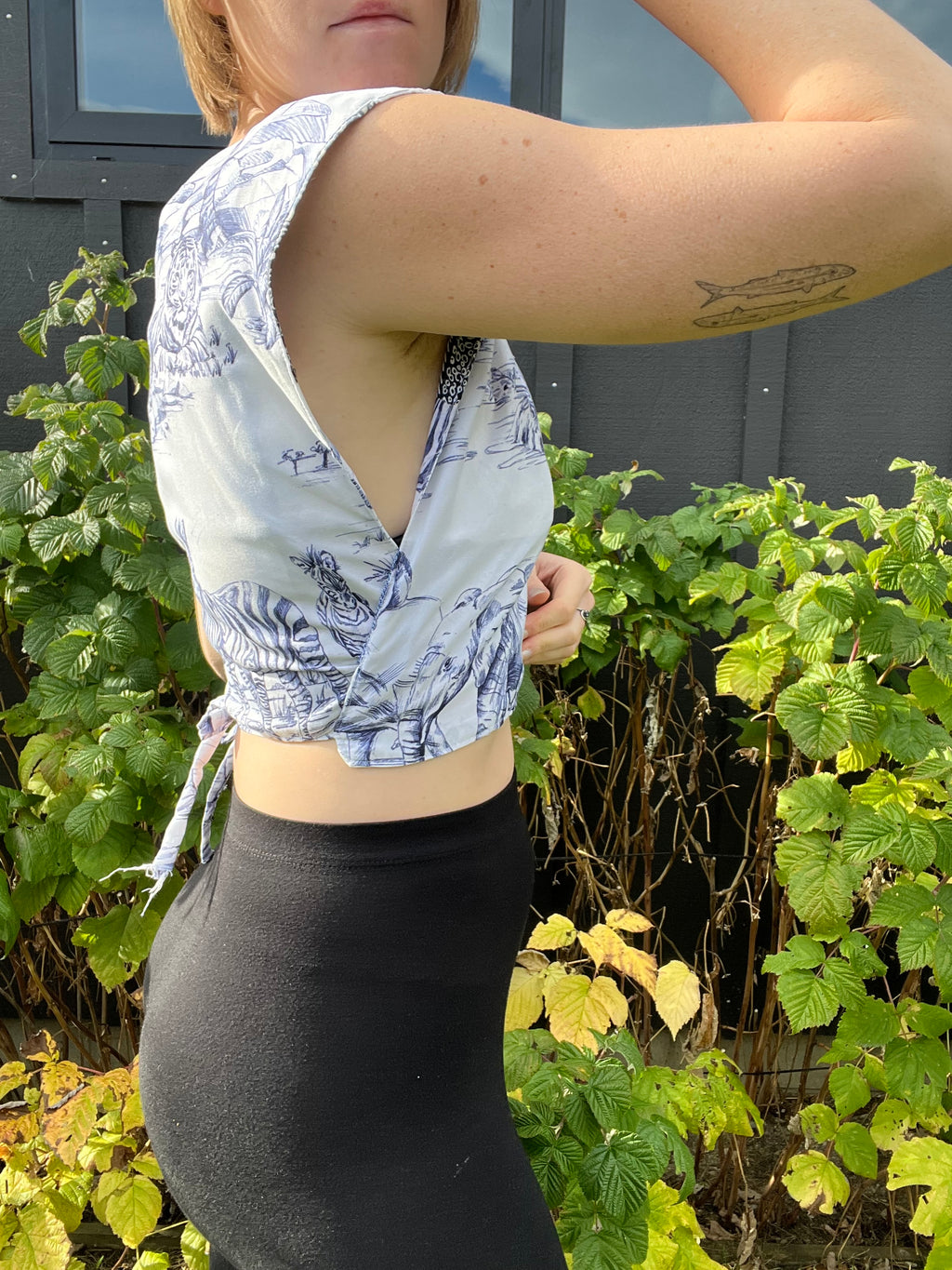 Reversible Quilted Jiffy Top - S/M - Blue Revery
