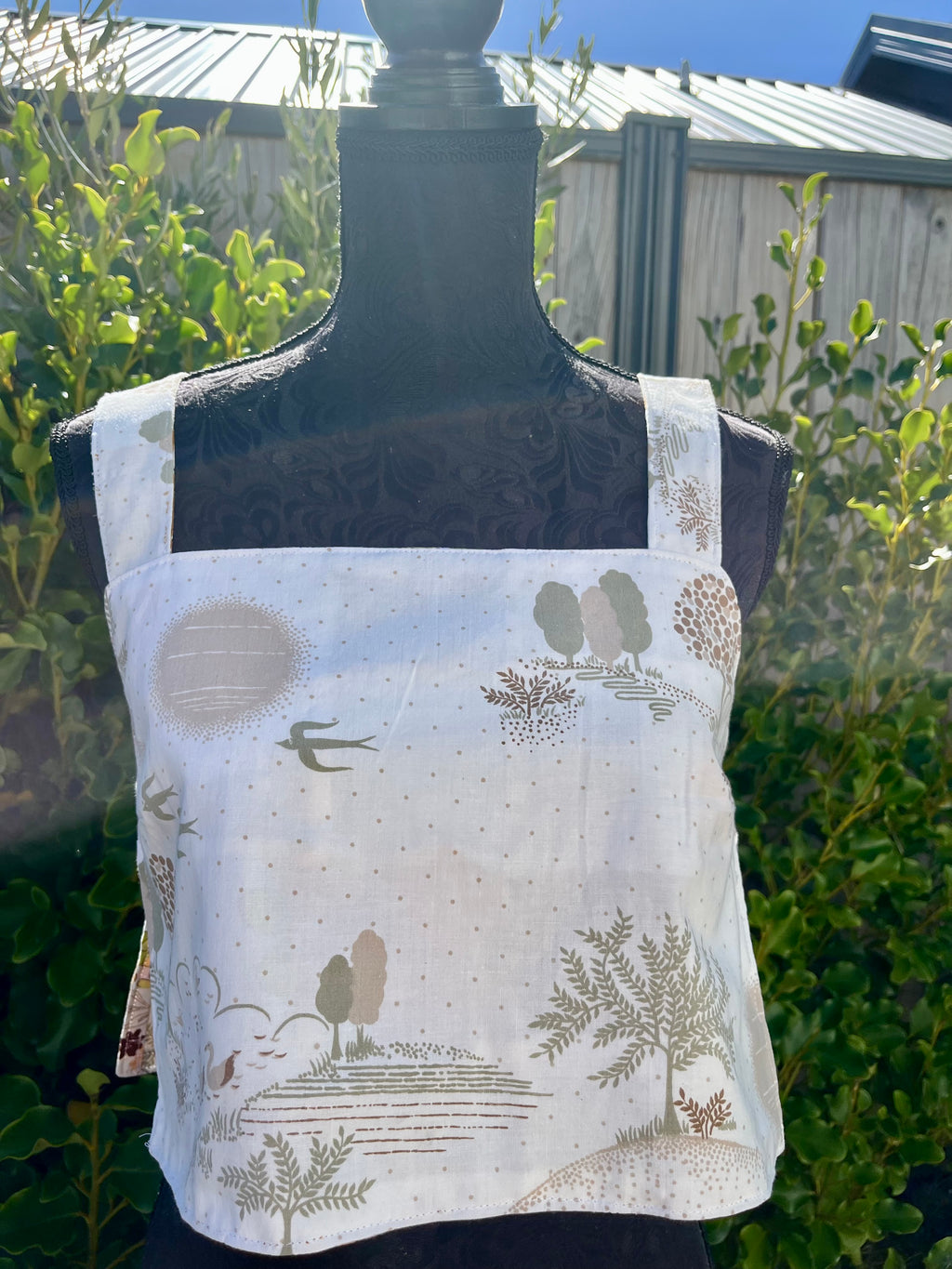 Reversible Quilted Side Tie Tank Top - Size 8 - Autumn Oak