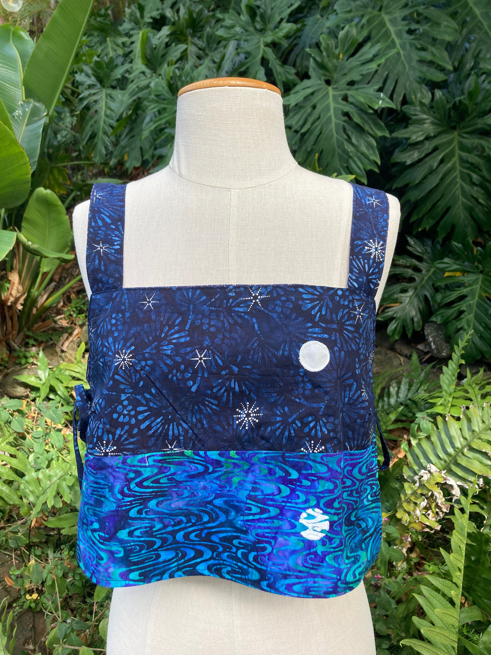 Reversible Side Tie Tank Top - Size 4 - Starry Night