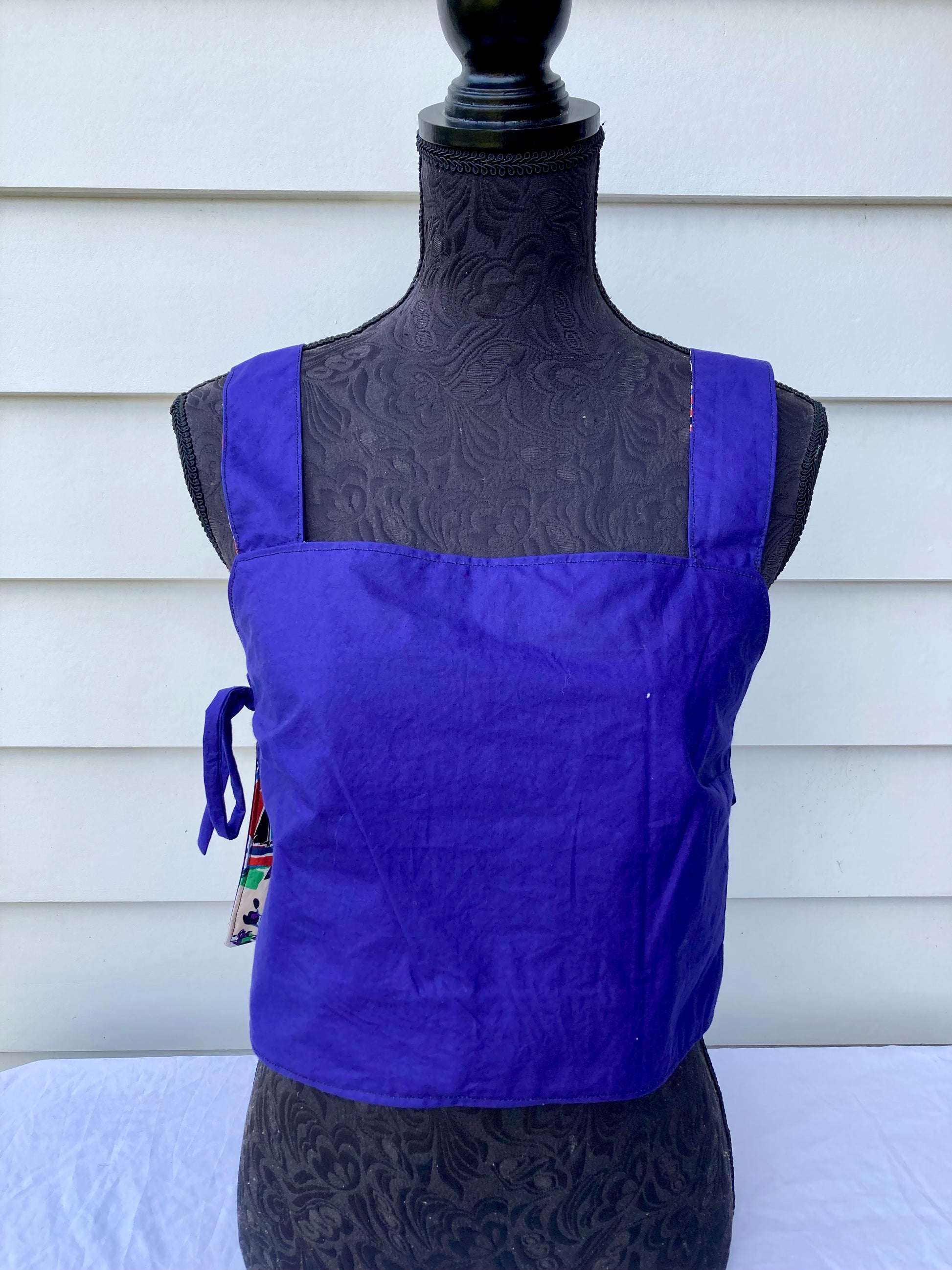 Reversible Quilted Side Tie Tank Top - Size 4 - Violet and Vermilion