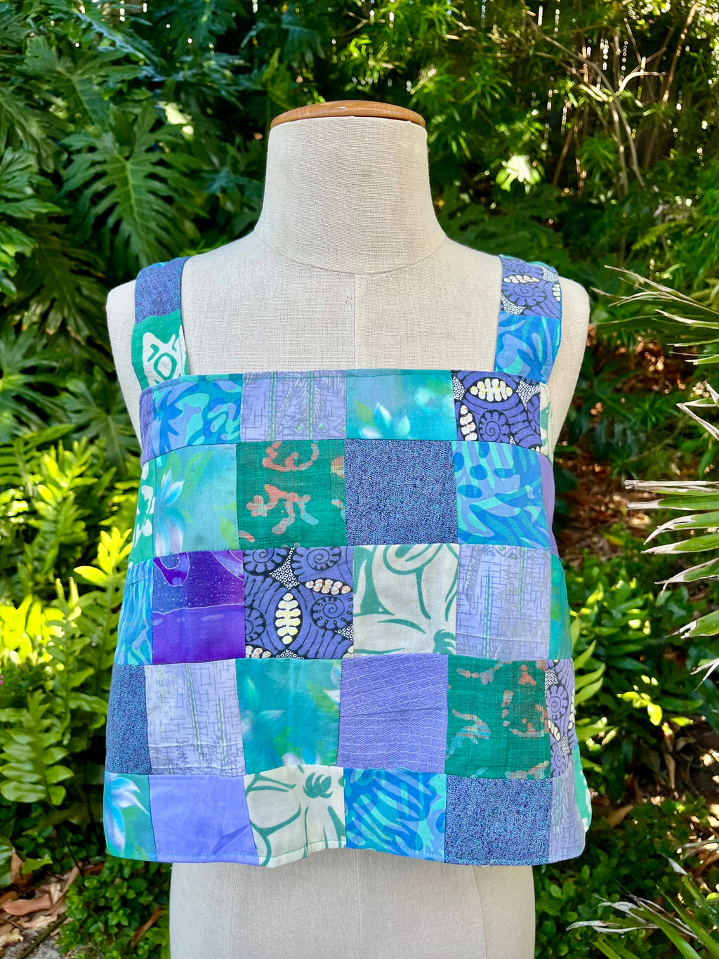 Reversible Quilted Side Tie Tank Top - Size 4 - Purple and Plumage