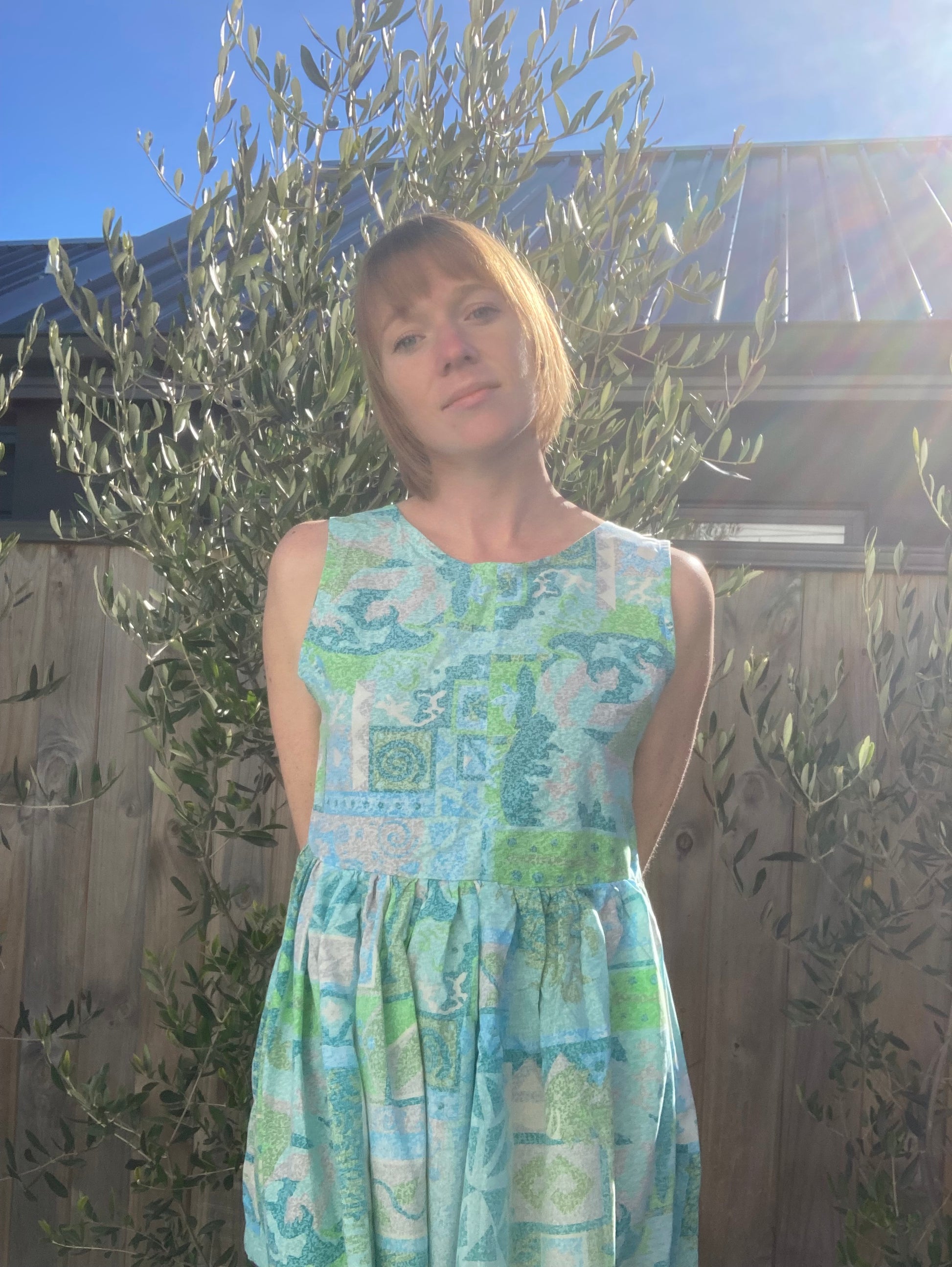 Scrapwork Dress - 38" Bust - Sea Hues