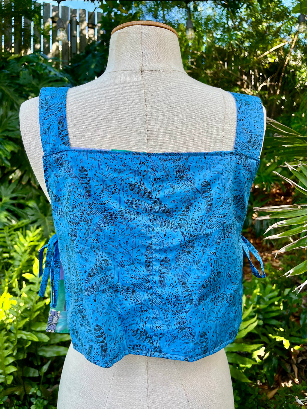 Reversible Quilted Side Tie Tank Top - Size 4 - Purple and Plumage