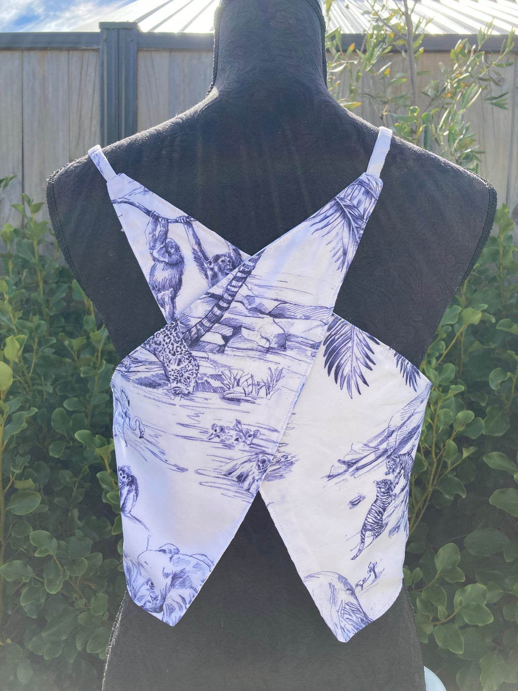 Reversible X Back Top - Size 10 - Serengeti Garden