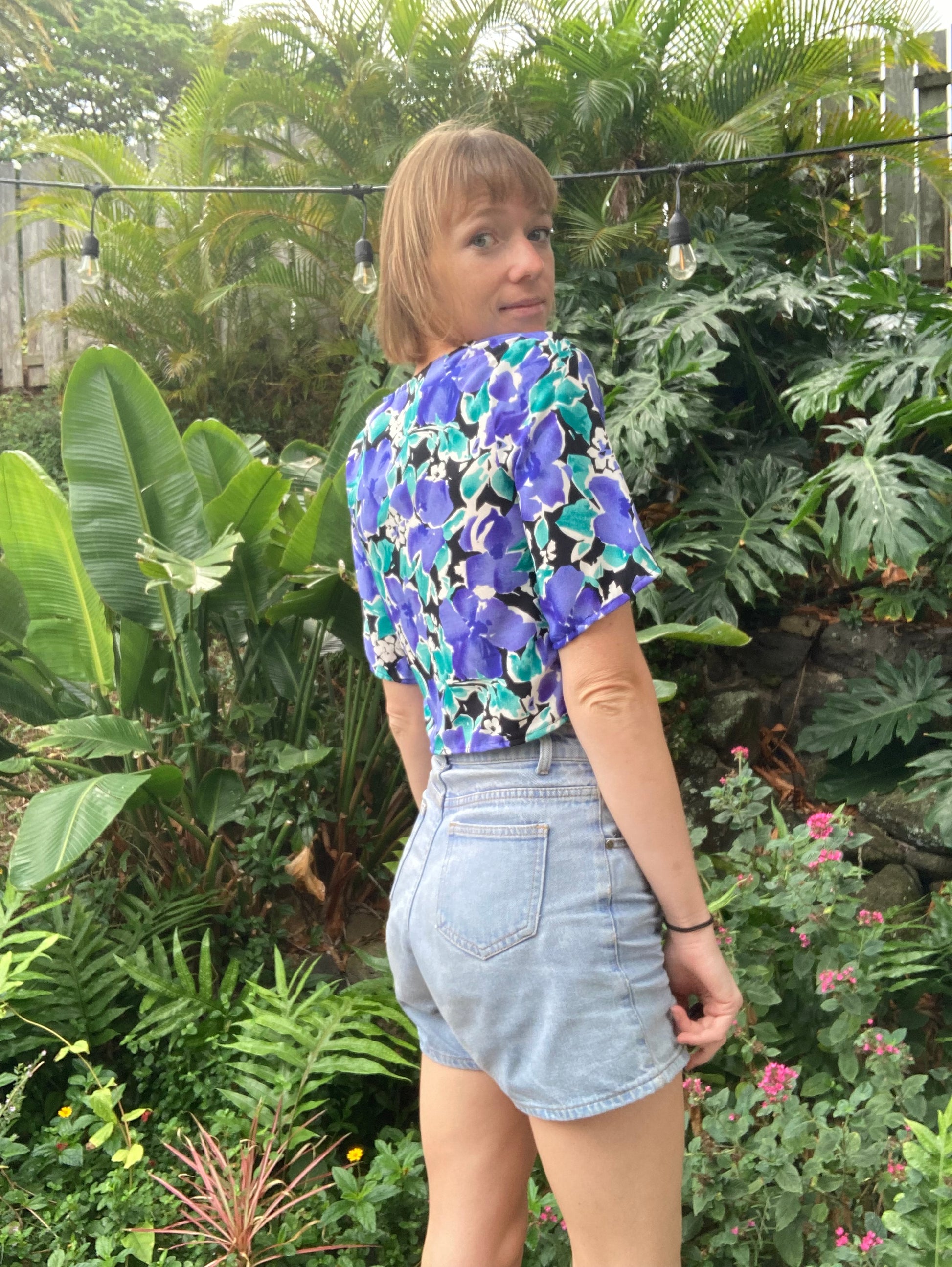 Front Tie Top - Portuguese Floral