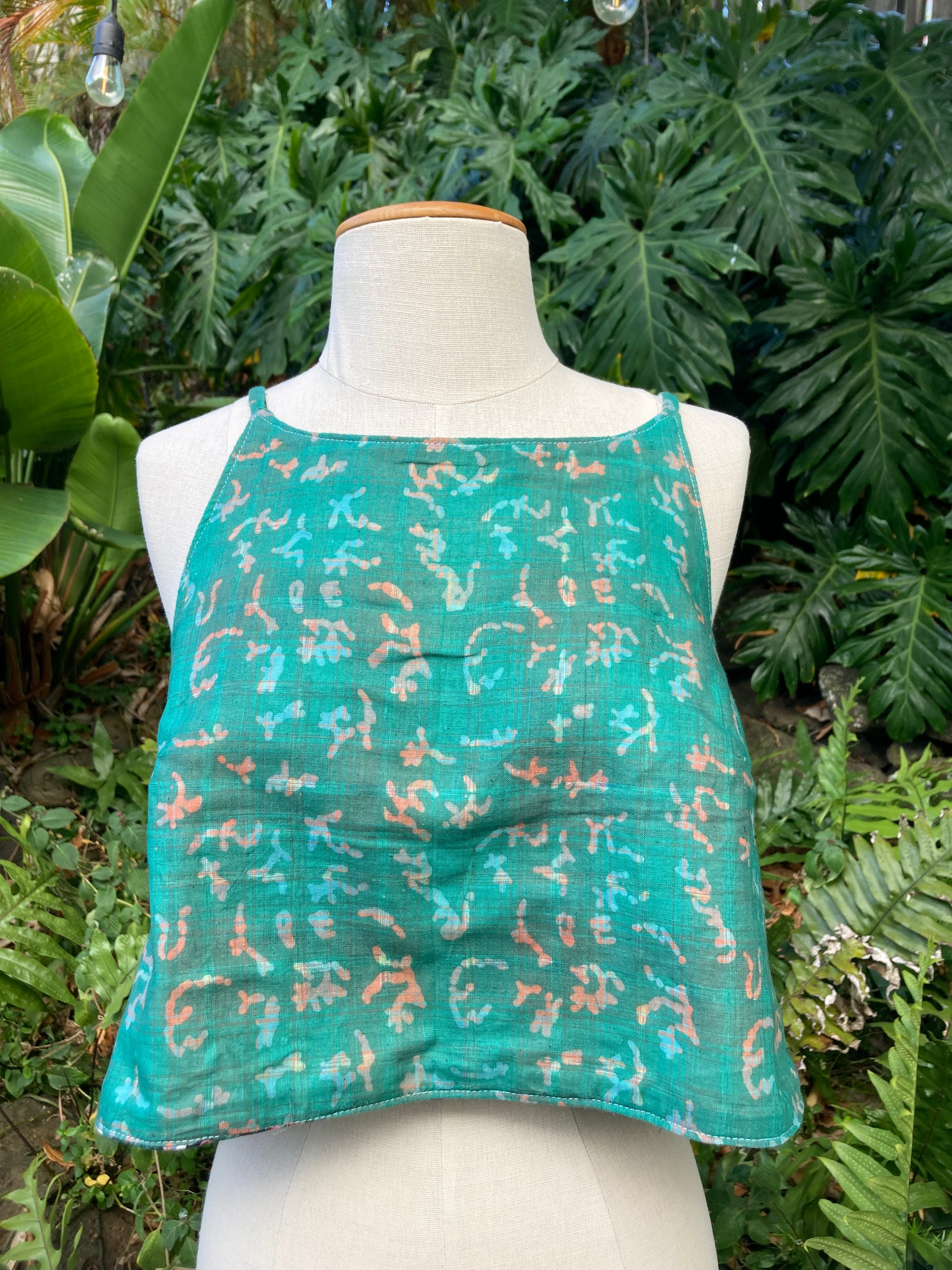 Reversible X Back Top - Size 12 - Coral and Roses