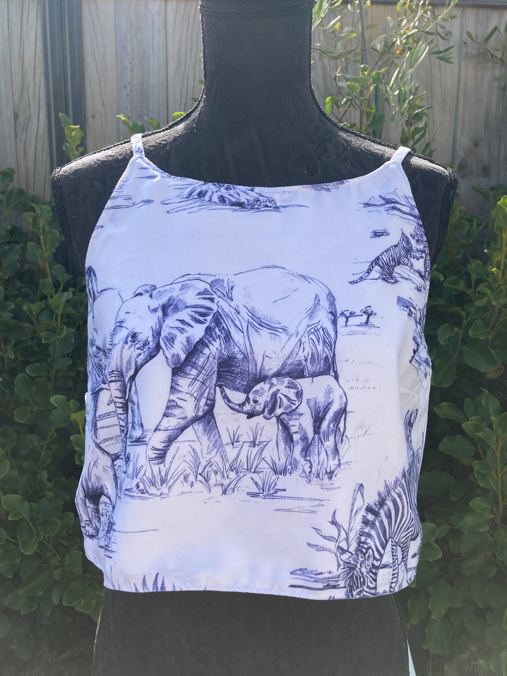 Reversible X Back Top - Size 10 - Serengeti Garden