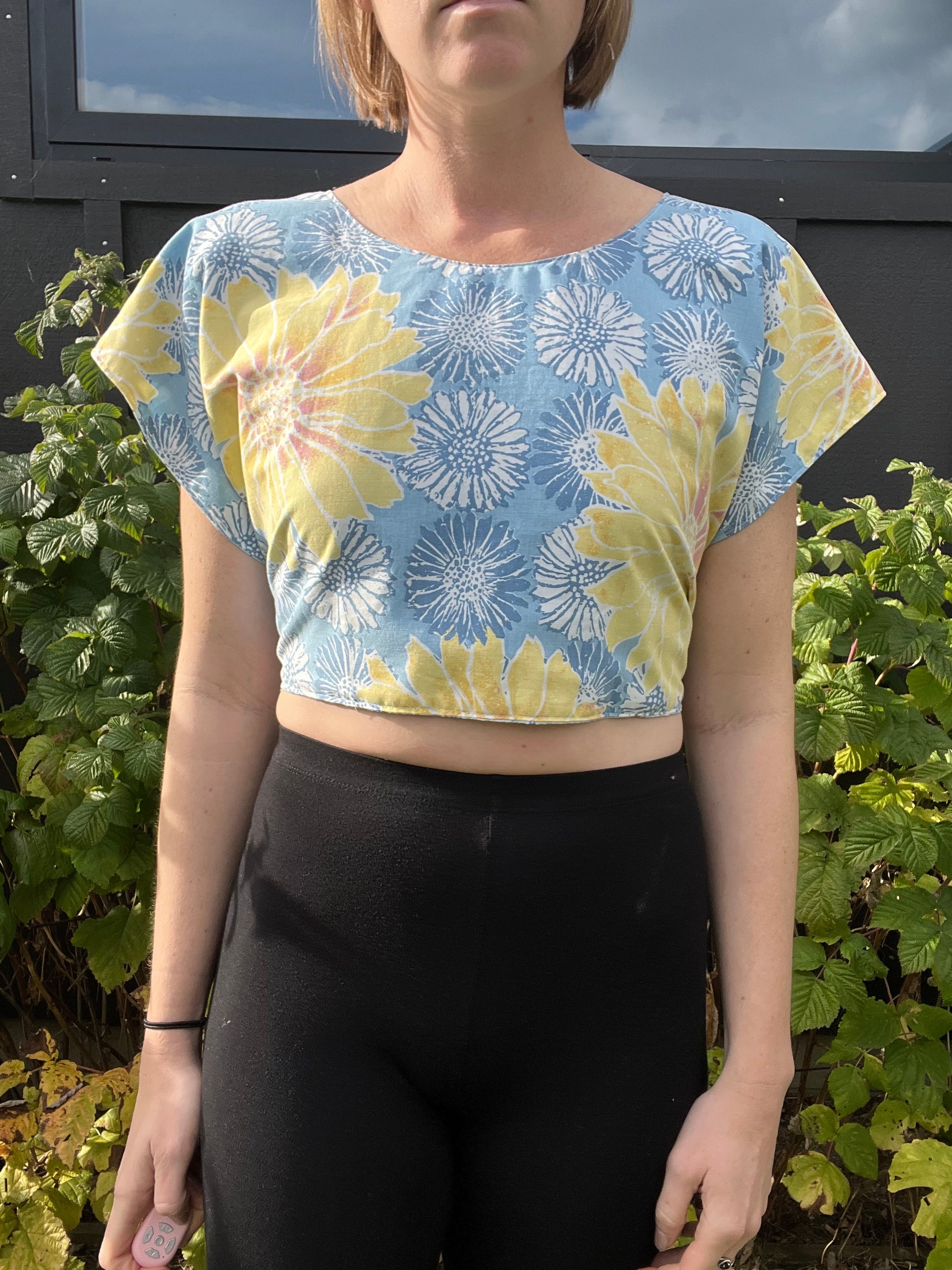 Reversible Jiffy Top - S/M - Sunflower Rows