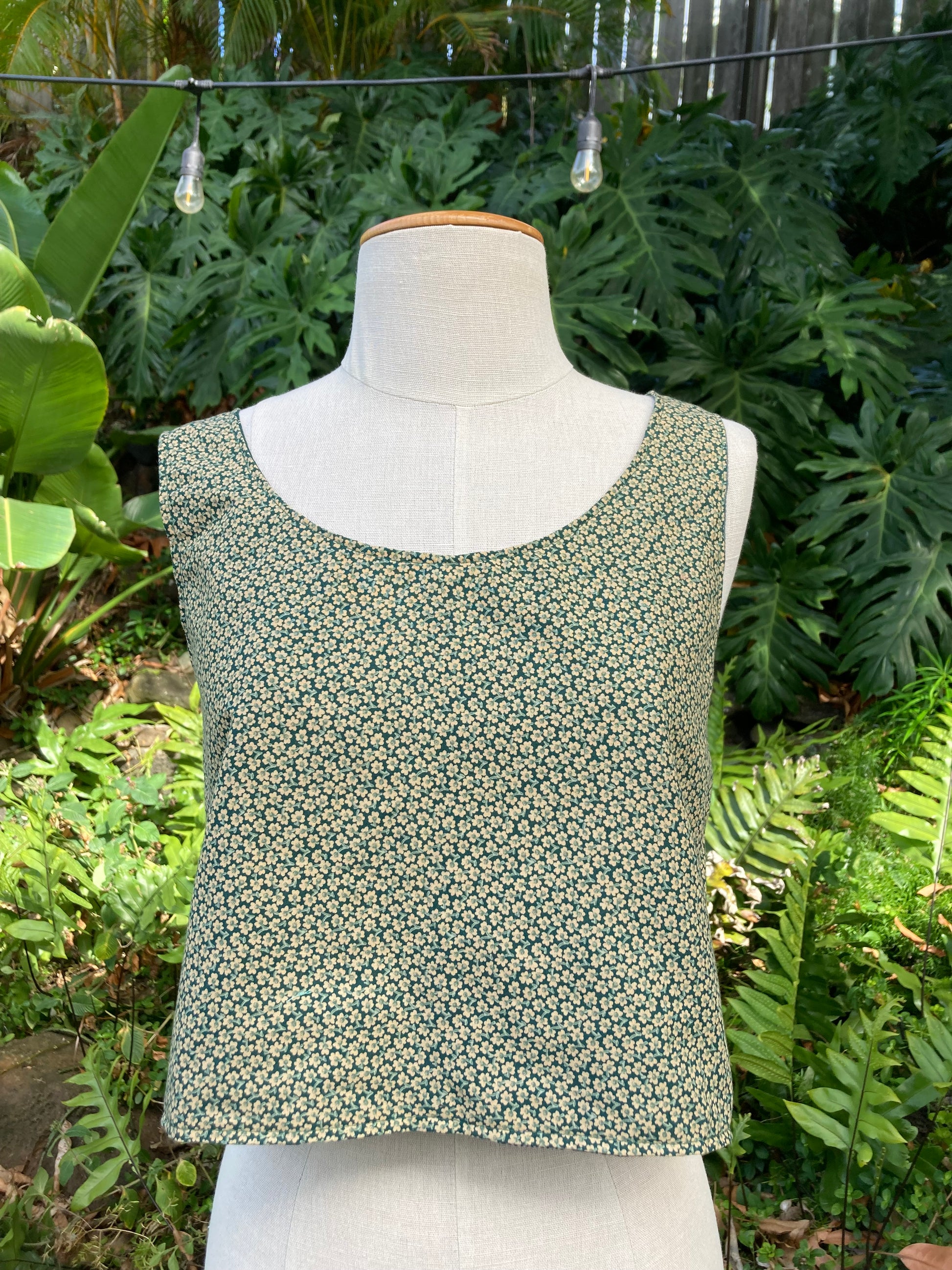 Reversible Scrapwork Tank Top - 36" Bust - Green
