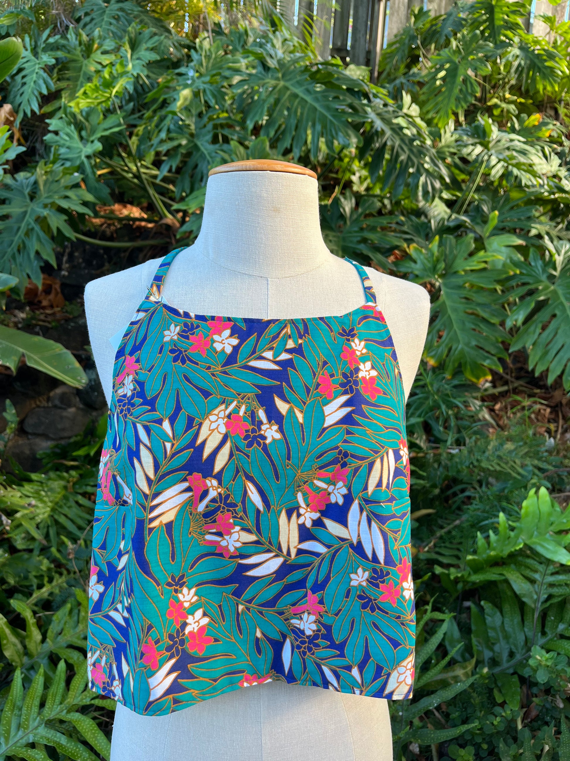 Reversible X Back Top - Size 12 - Aqua Aromatics