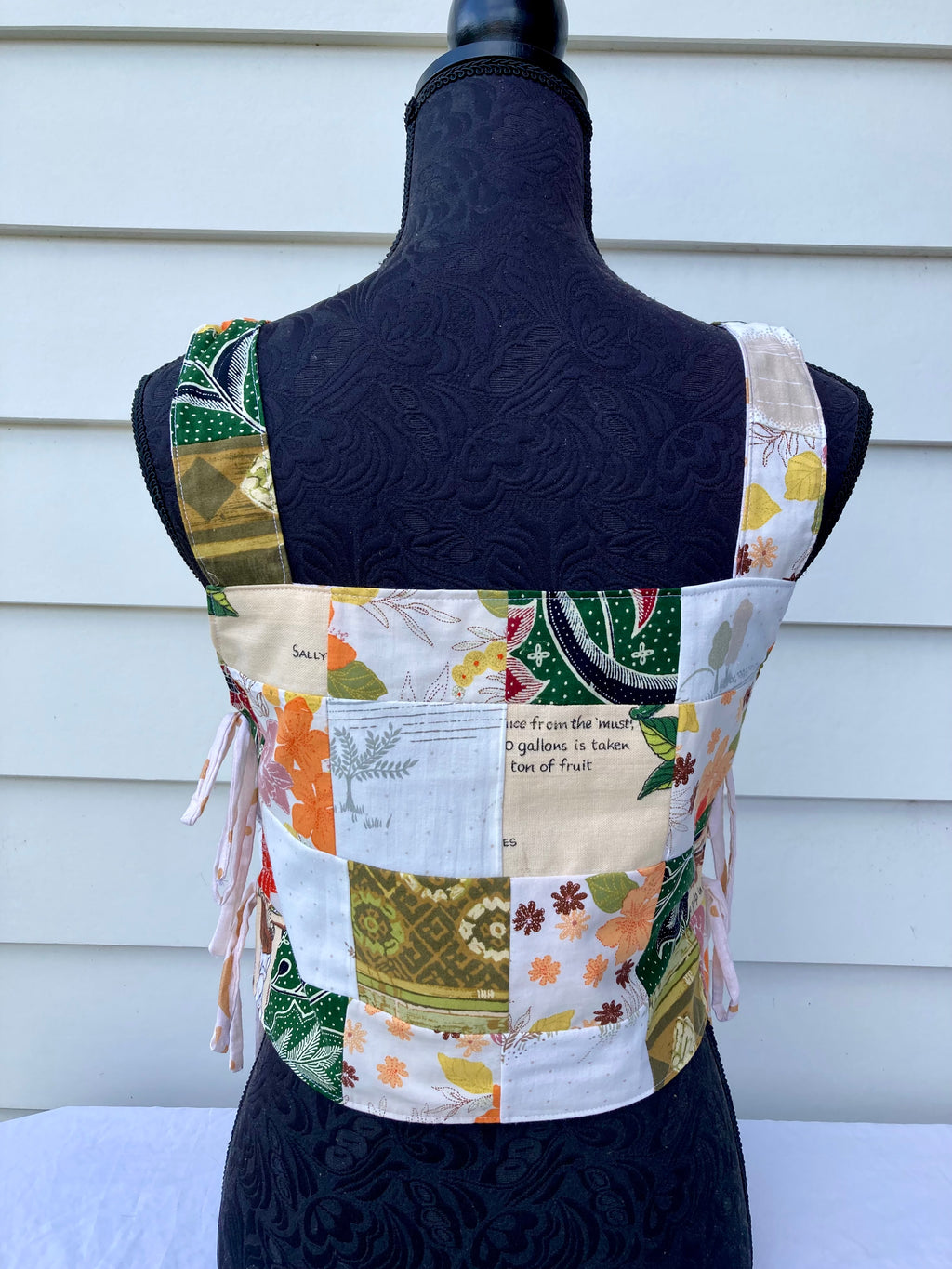 Reversible Quilted Side Tie Tank Top - Size 6 - Autumn Sun