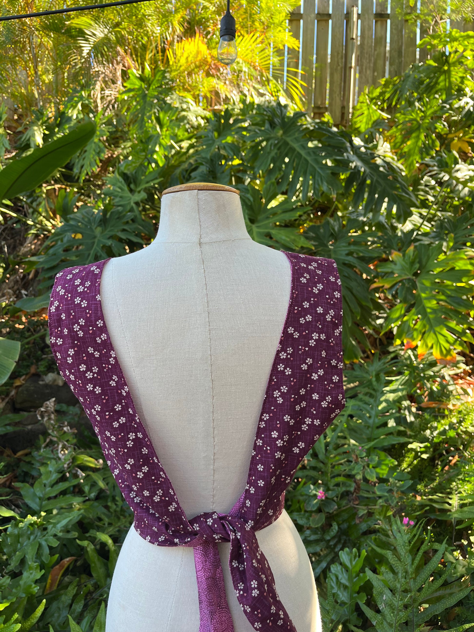 Reversible V Back Top - Medium - Batik and Blossom