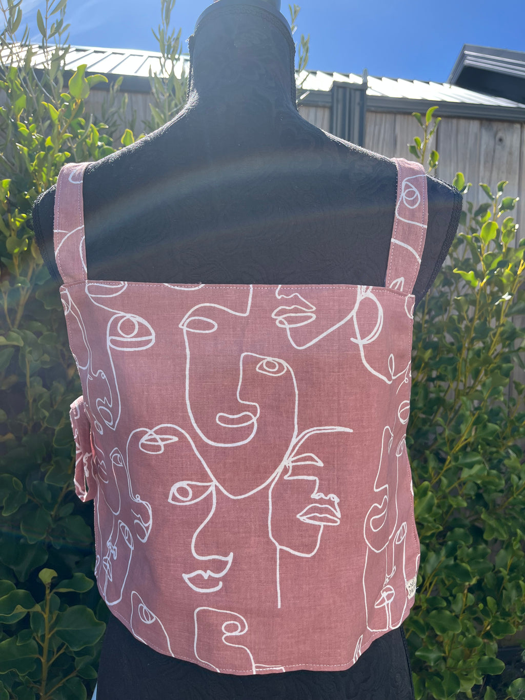 Reversible Quilted Side Tie Tank Top - Size 10 - Cool Countenance