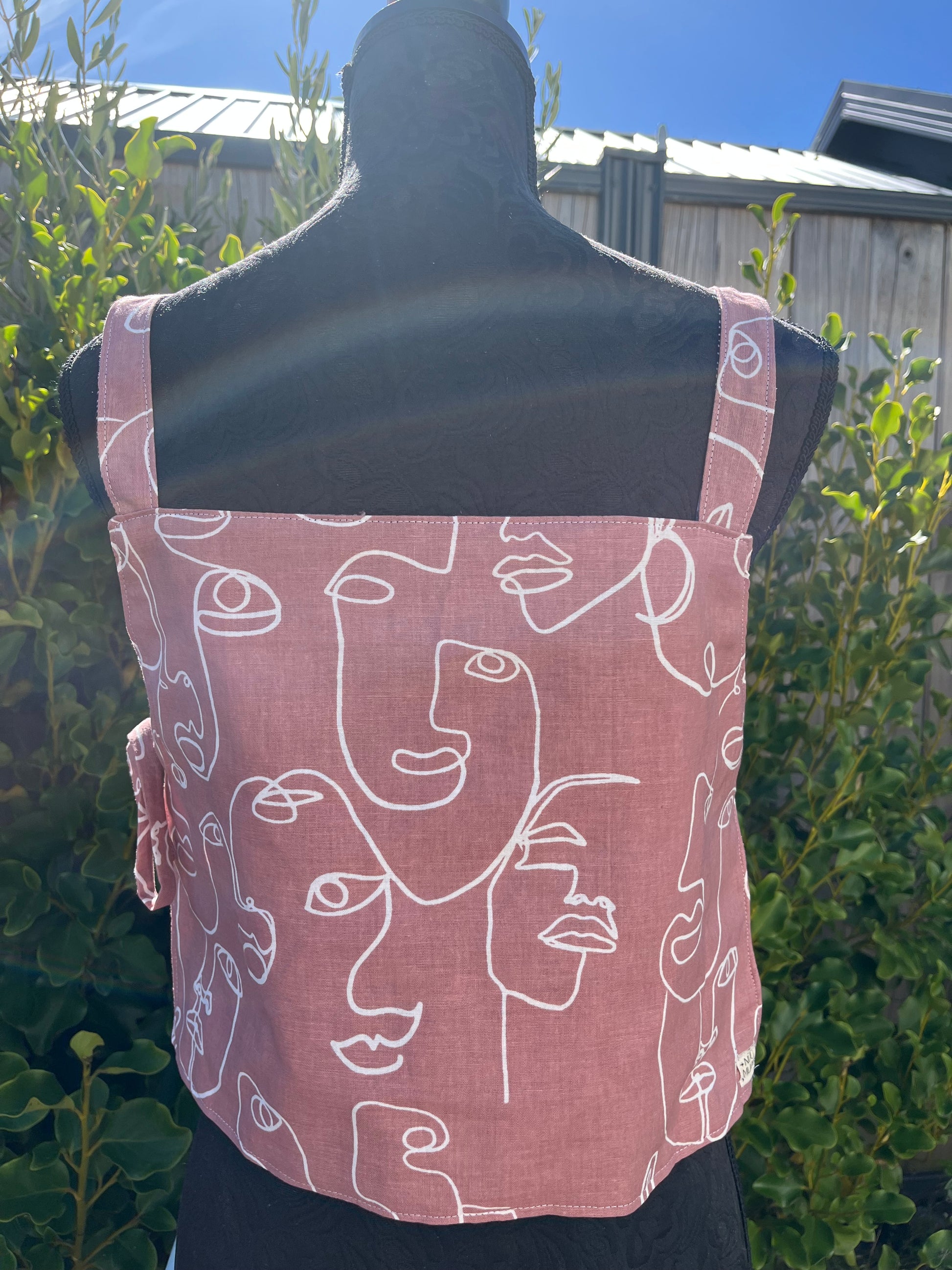 Reversible Quilted Side Tie Tank Top - Size 10 - Cool Countenance
