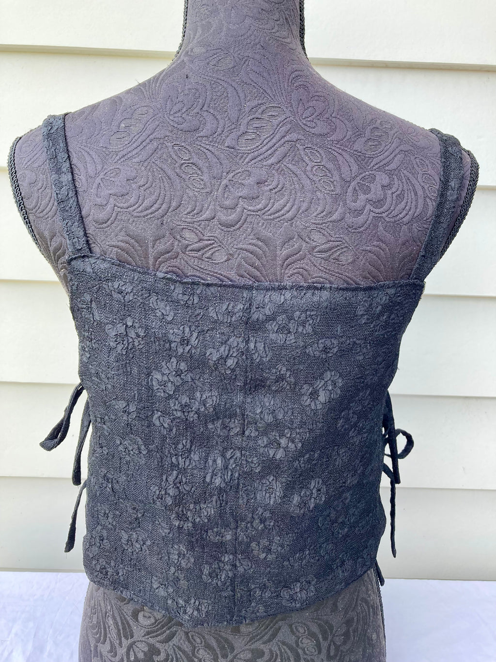 Reversible Quilted Side Tie Tank Top - Size 8 - Dark and Stormy