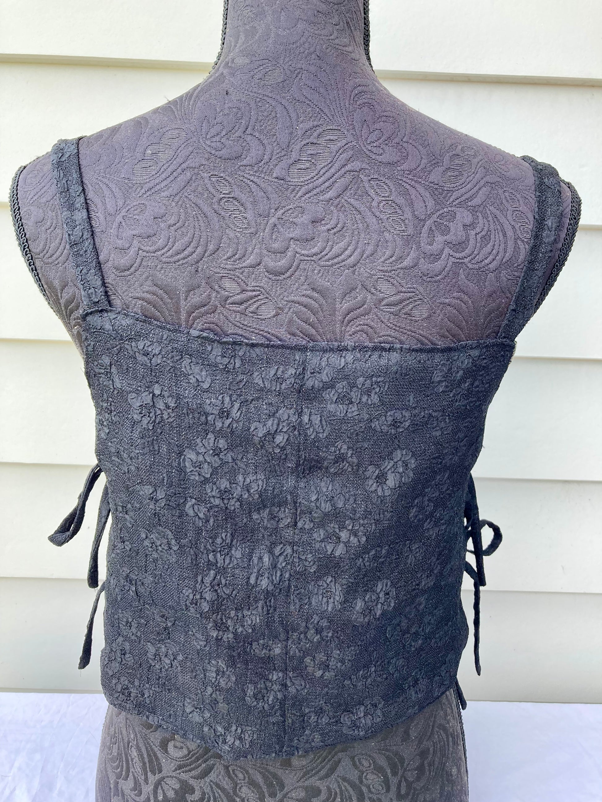 Reversible Quilted Side Tie Tank Top - Size 8 - Dark and Stormy