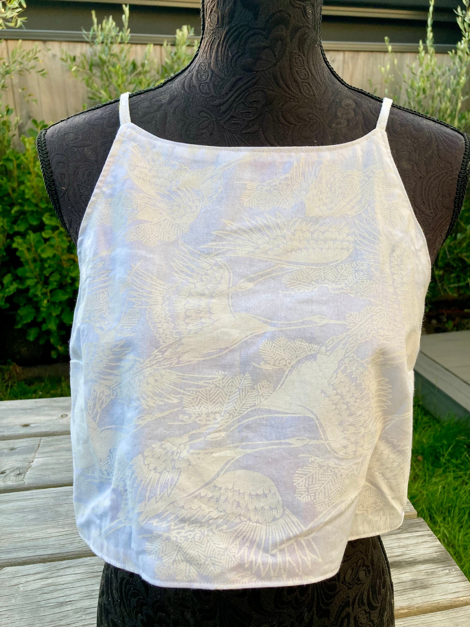 Reversible X Back Top - Size 6 - Colors and Cranes