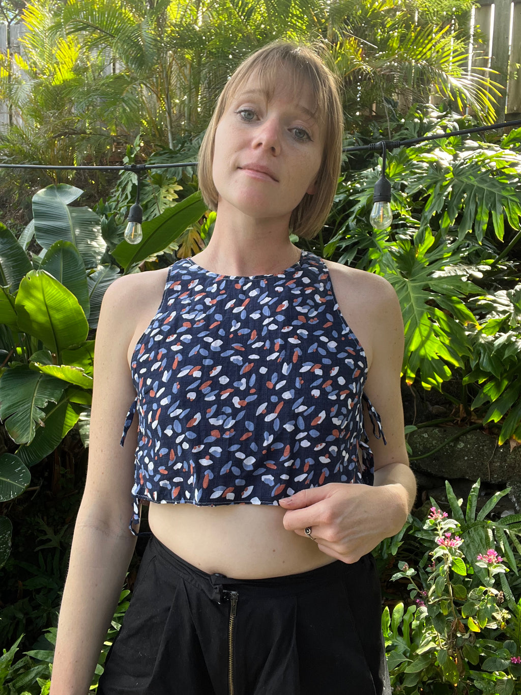 Reversible Side Tie Top - Size 4 - Seeing Spots