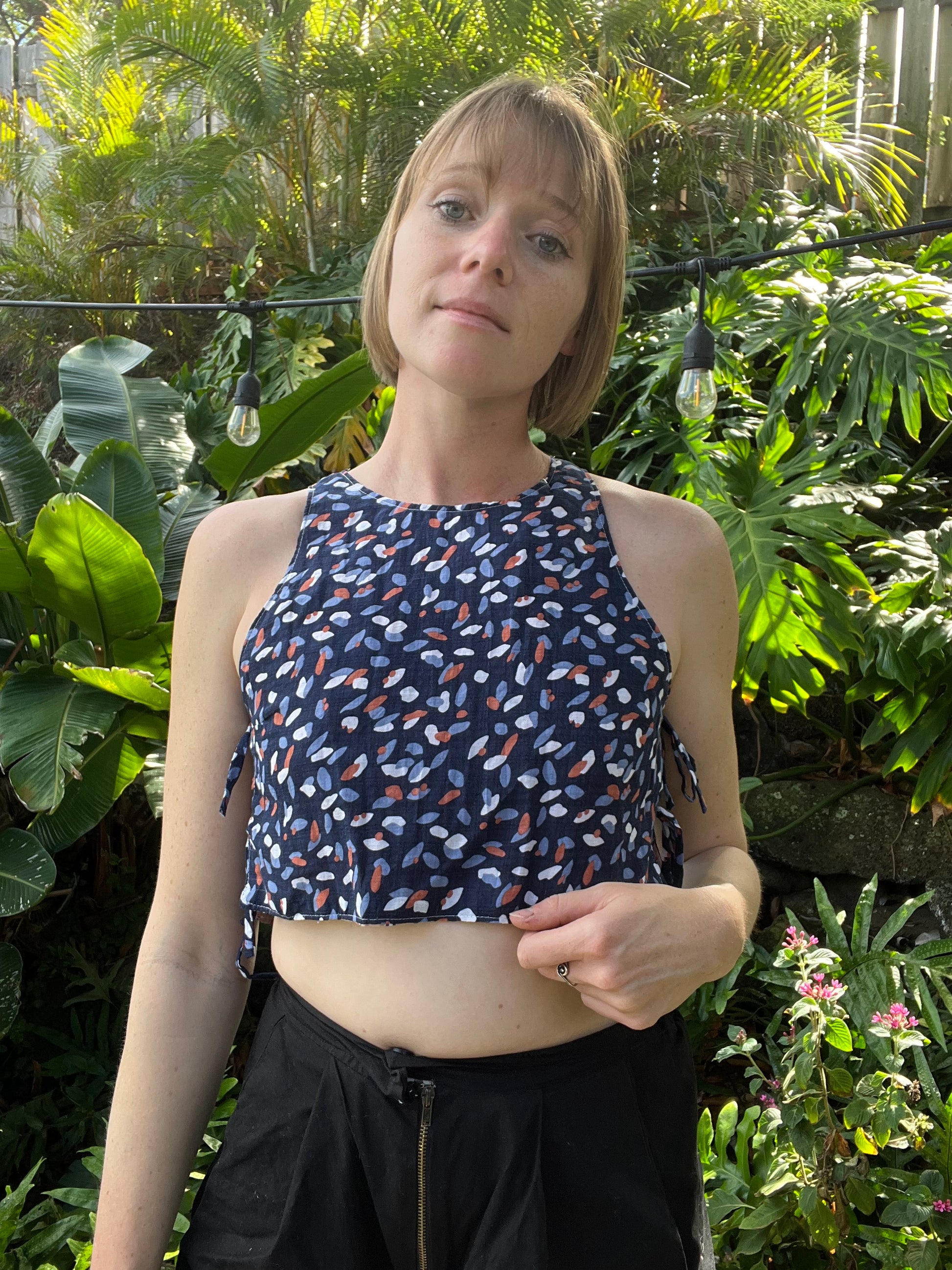 Reversible Side Tie Top - Size 4 - Seeing Spots